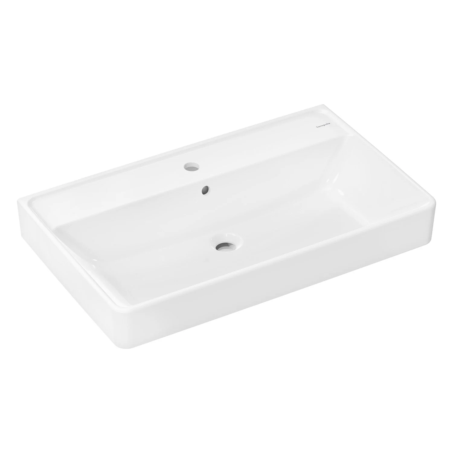 hansgrohe Xanuia Q Waschtisch 800/480 mit Hahnloch und Überlauf, SmartClean Bild 2