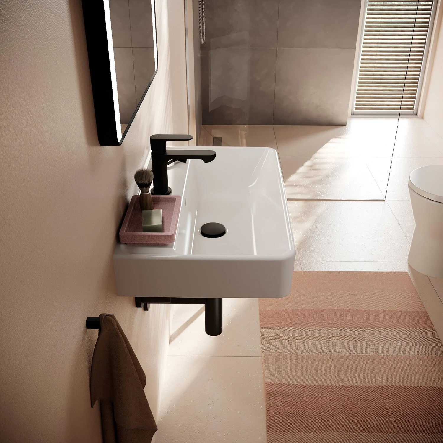 hansgrohe Xanuia Q Waschtisch Compact 600/370 mit Hahnloch und Überlauf Bild 4