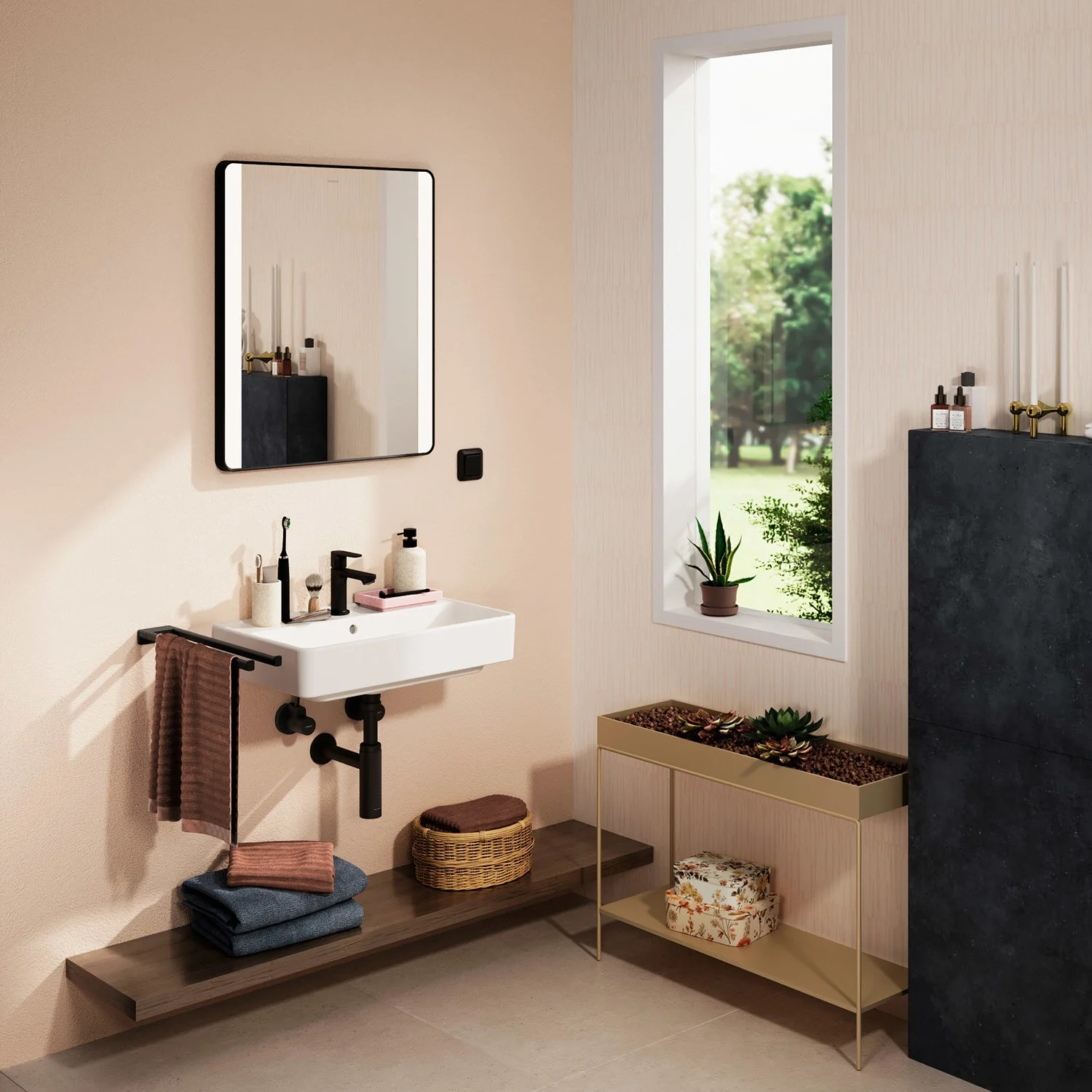 hansgrohe Xanuia Q Waschtisch Compact 600/370 mit Hahnloch und Überlauf Bild 10