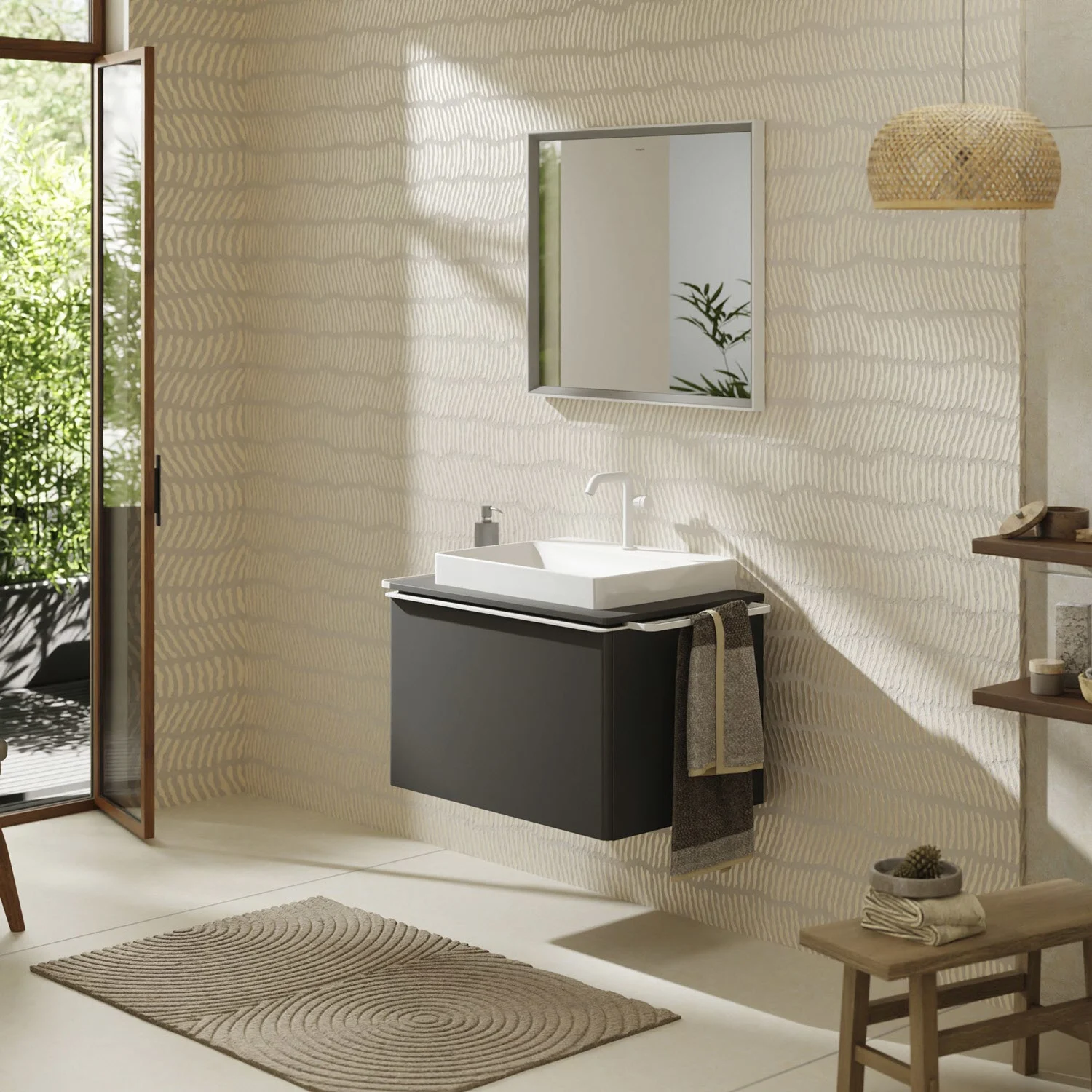 hansgrohe Xelu Q Aufsatz-Waschbecken 60 x 48 cm geschliffen, mit 1 Hahnloch Bild 10