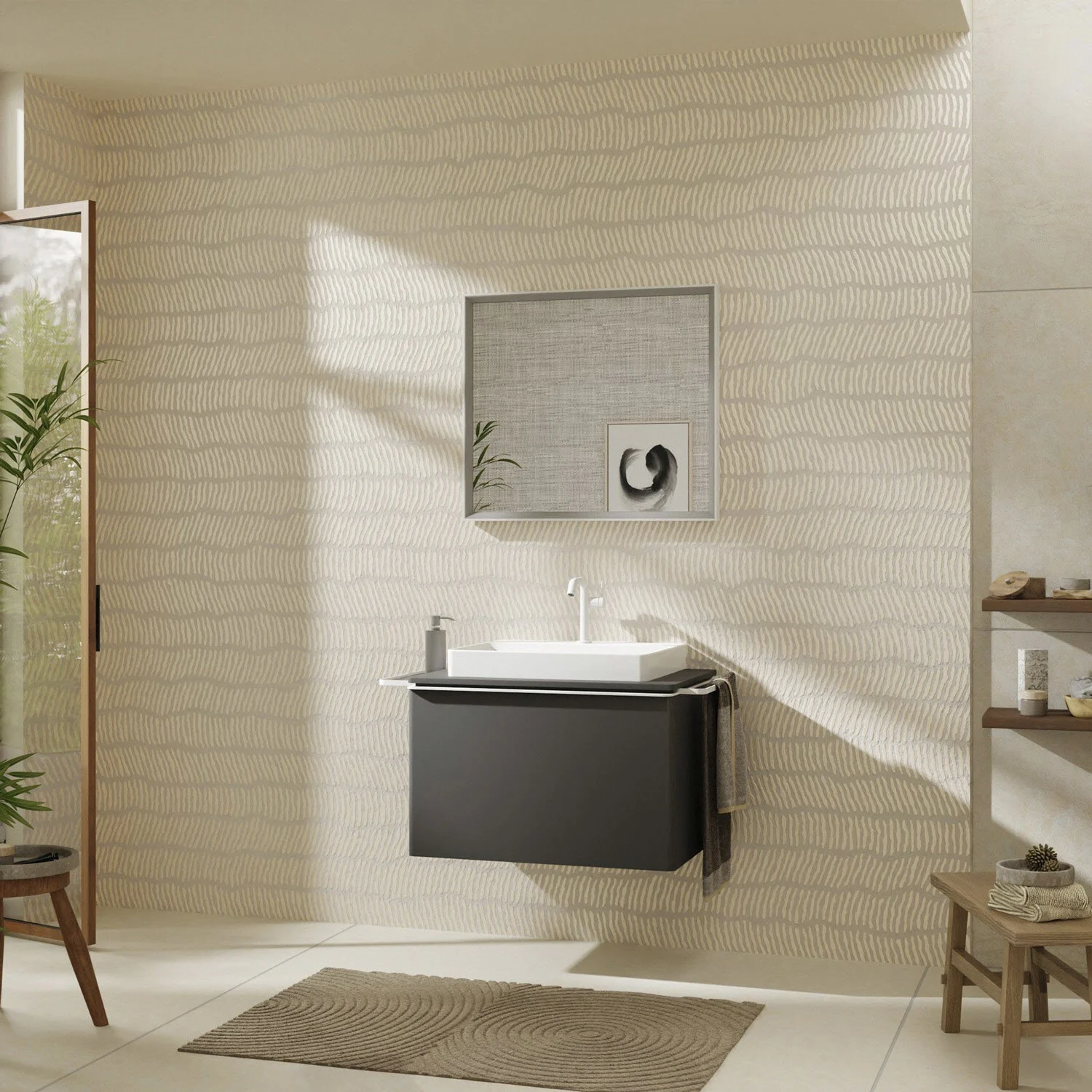 hansgrohe Xelu Q Aufsatz-Waschbecken 60 x 48 cm geschliffen, mit 1 Hahnloch Bild 11