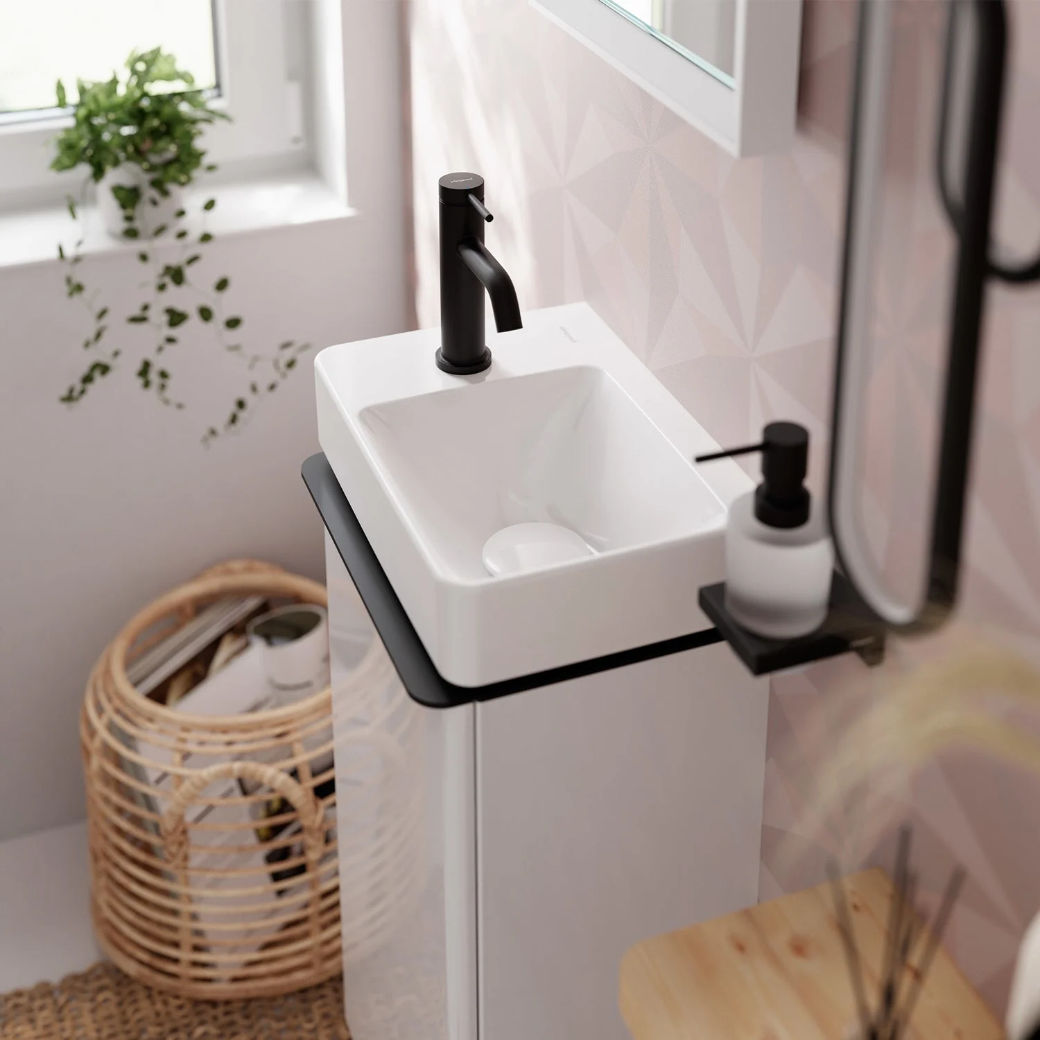 hansgrohe Xelu Q Handwaschbecken mit Ablage links 36 x 25 cm Bild 9