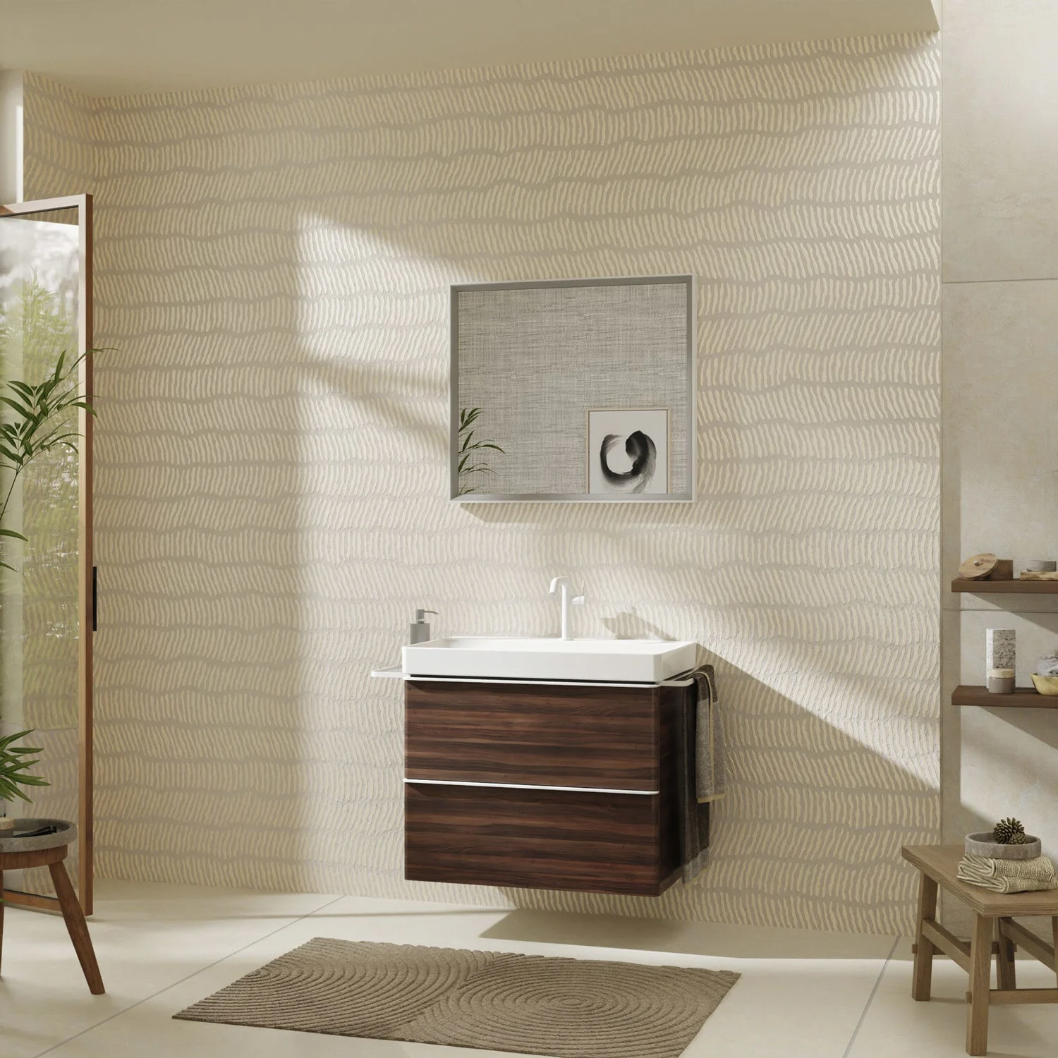 hansgrohe Xelu Q Waschbecken 80 x 48 cm ungeschliffen, mit 1 Hahnloch Bild 10