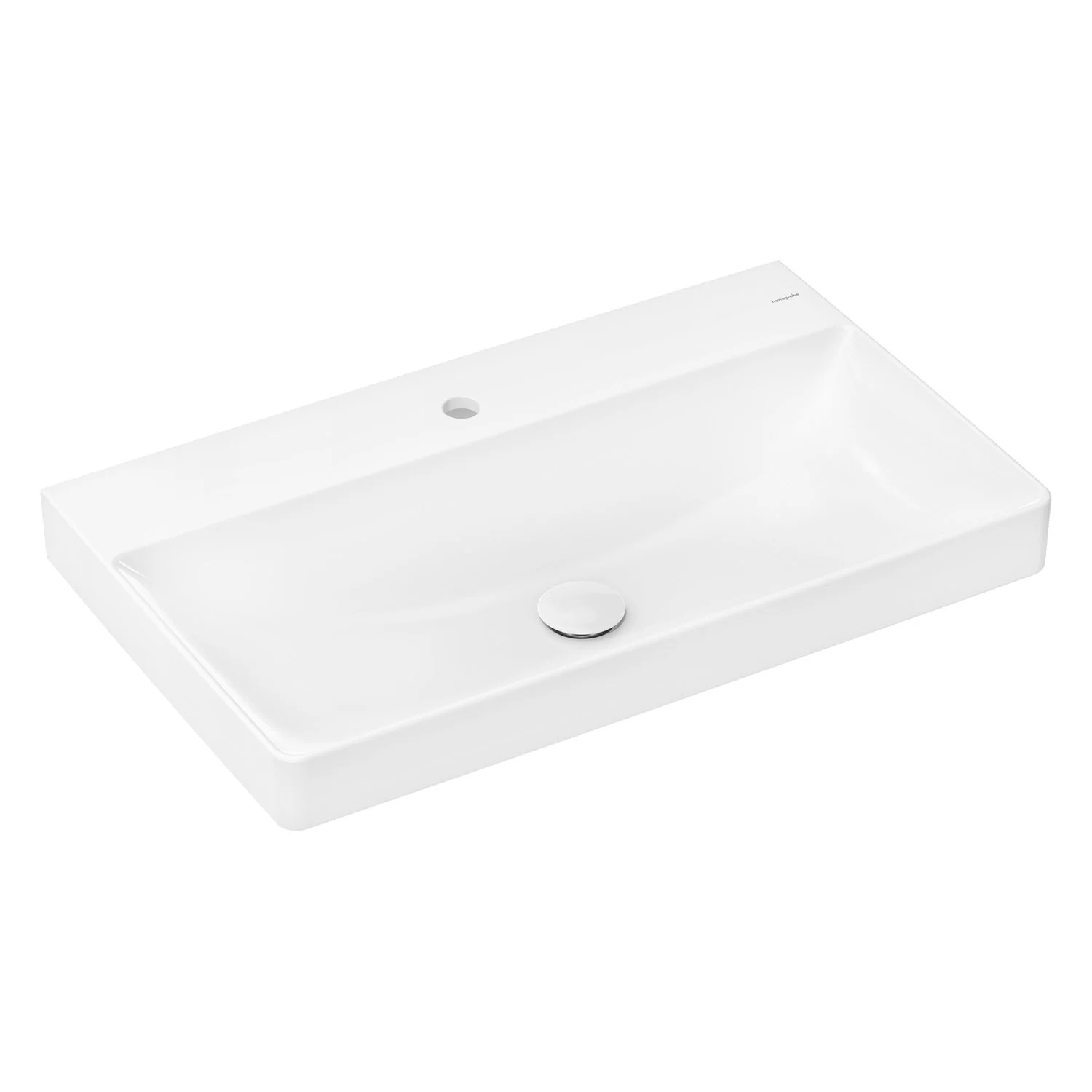 hansgrohe Xelu Q Waschbecken 80 x 48 cm ungeschliffen, mit 1 Hahnloch
