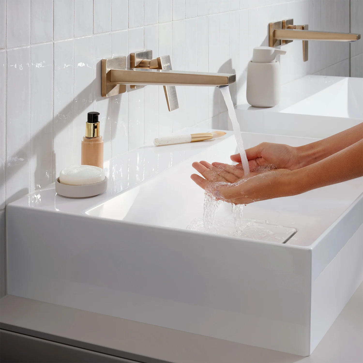 hansgrohe Xevolos E Aufsatzwaschtisch geschliffen 60 x 48 cm ohne Hahnloch ohne Überlauf Bild 8