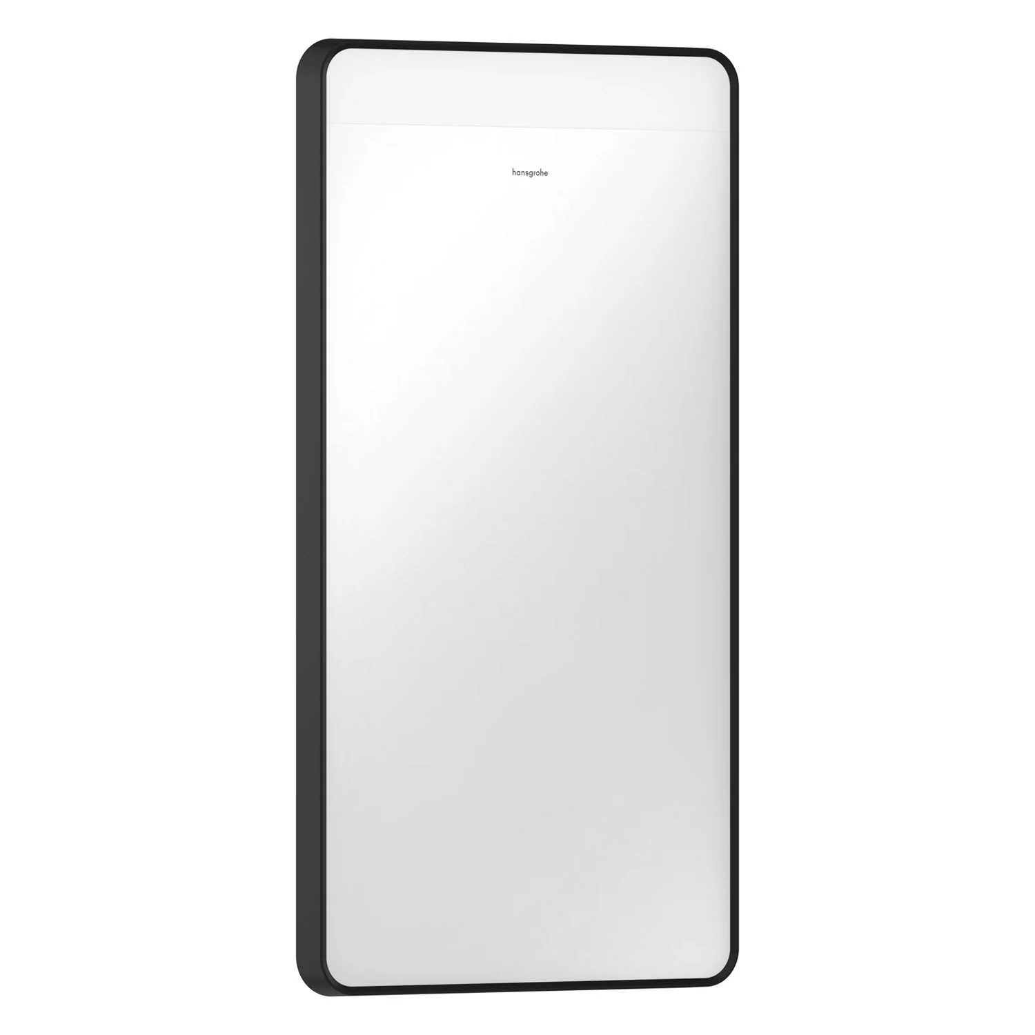 Lustro w czarnej ramie, widok z przodu, hansgrohe