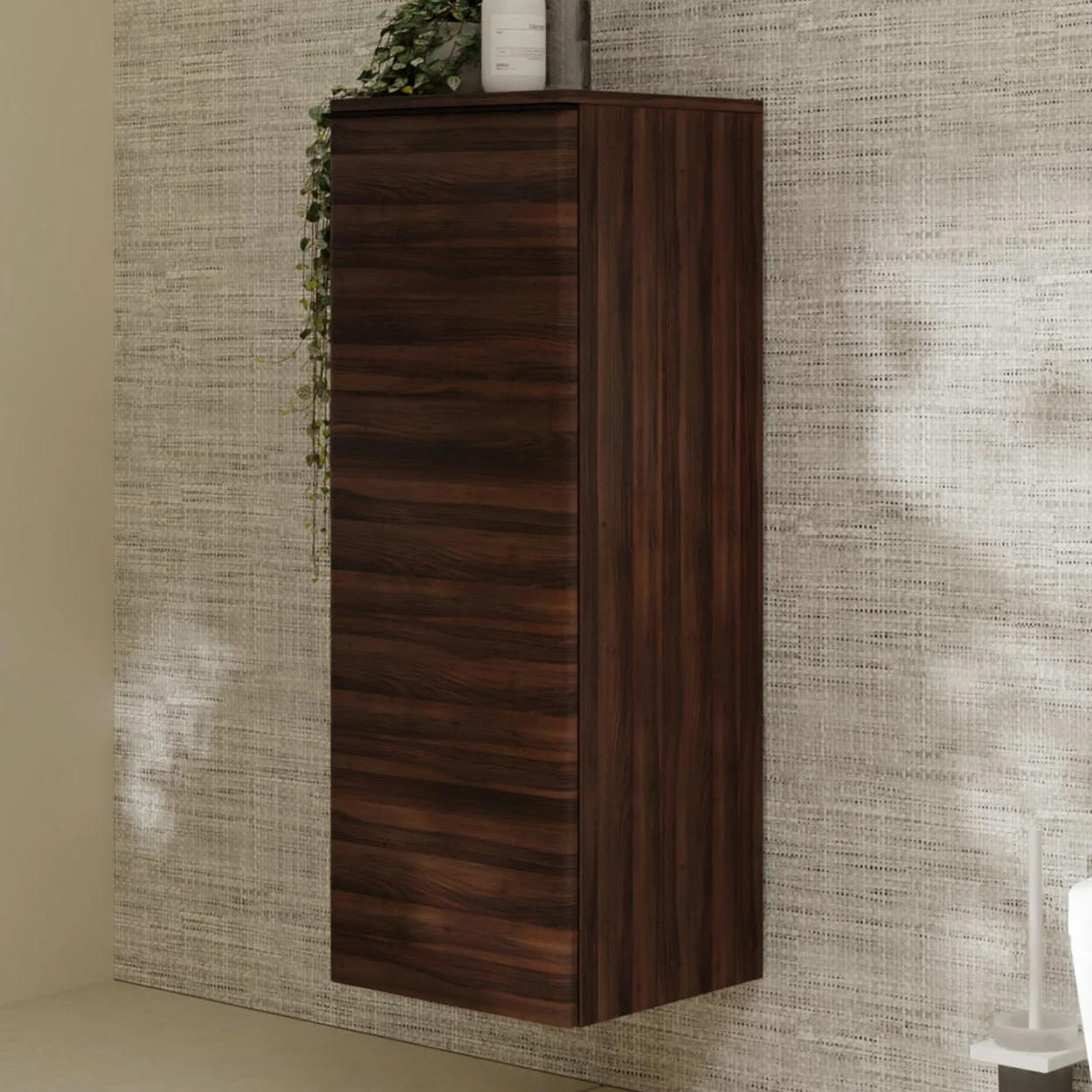 hansgrohe Xelu Q Halbhochschrank 40 x 106,5 cm, 1 Tür mit Anschlag links, Griff mattschwarz