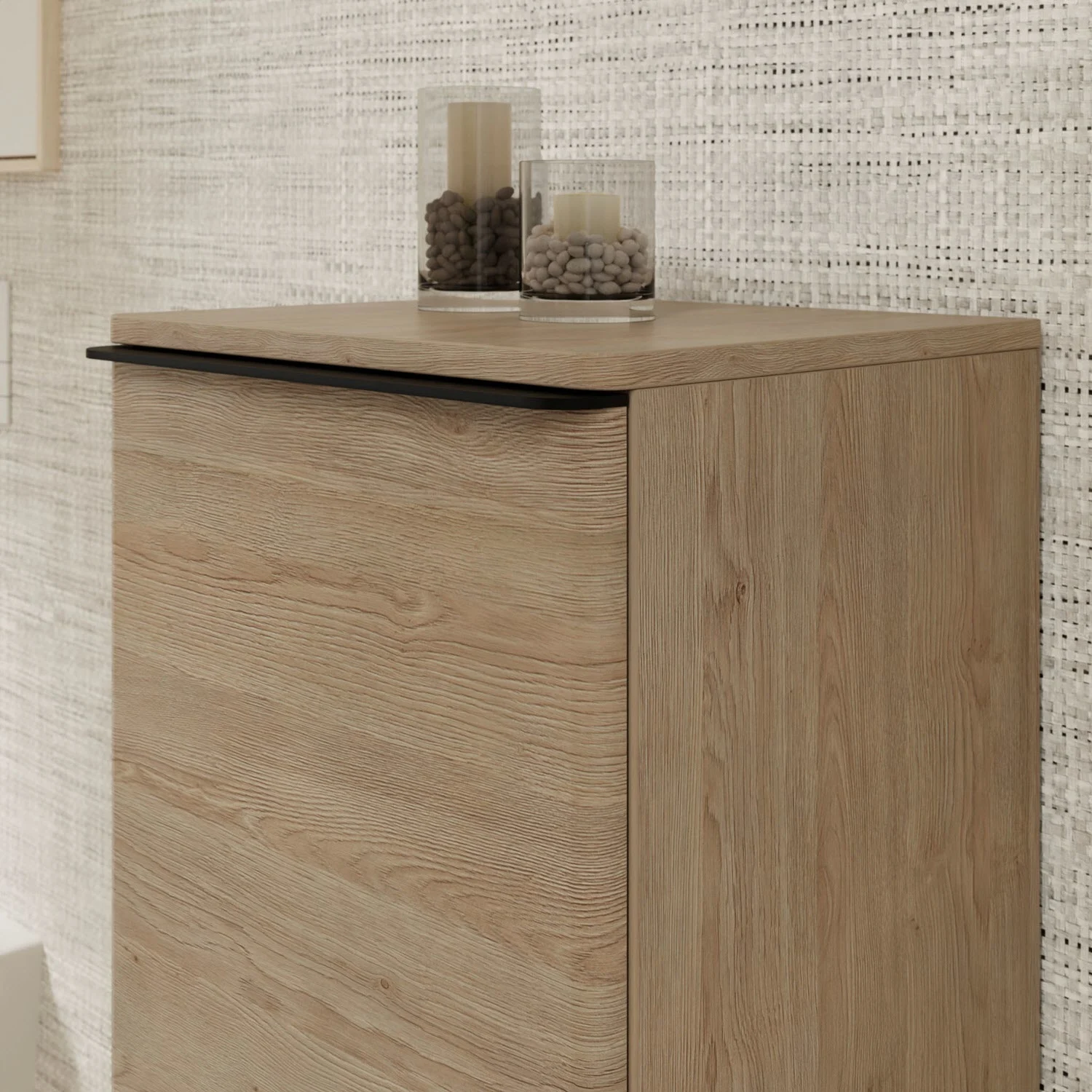 hansgrohe Xelu Q Halbhochschrank 40 x 106,5 cm, 1 Tür mit Anschlag links, Griff mattschwarz Bild 3