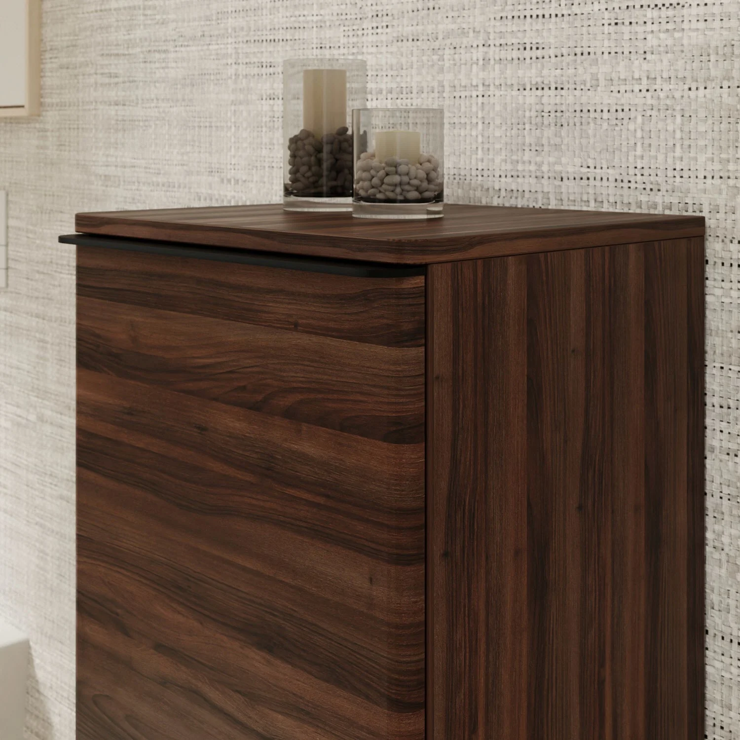 hansgrohe Xelu Q Halbhochschrank 40 x 106,5 cm, 1 Tür mit Anschlag links, Griff mattschwarz Bild 3