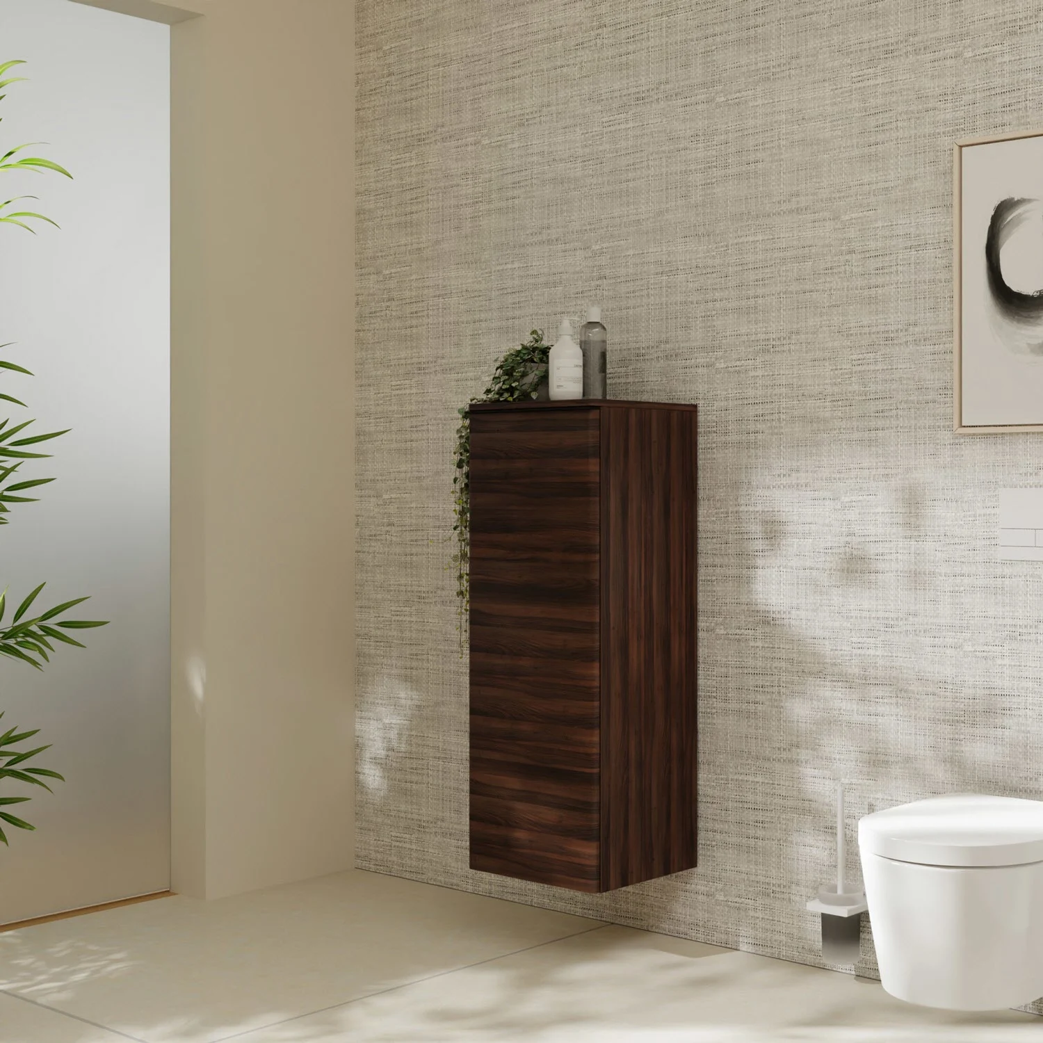 hansgrohe Xelu Q Halbhochschrank 40 x 106,5 cm, 1 Tür mit Anschlag links, Griff mattschwarz Bild 4