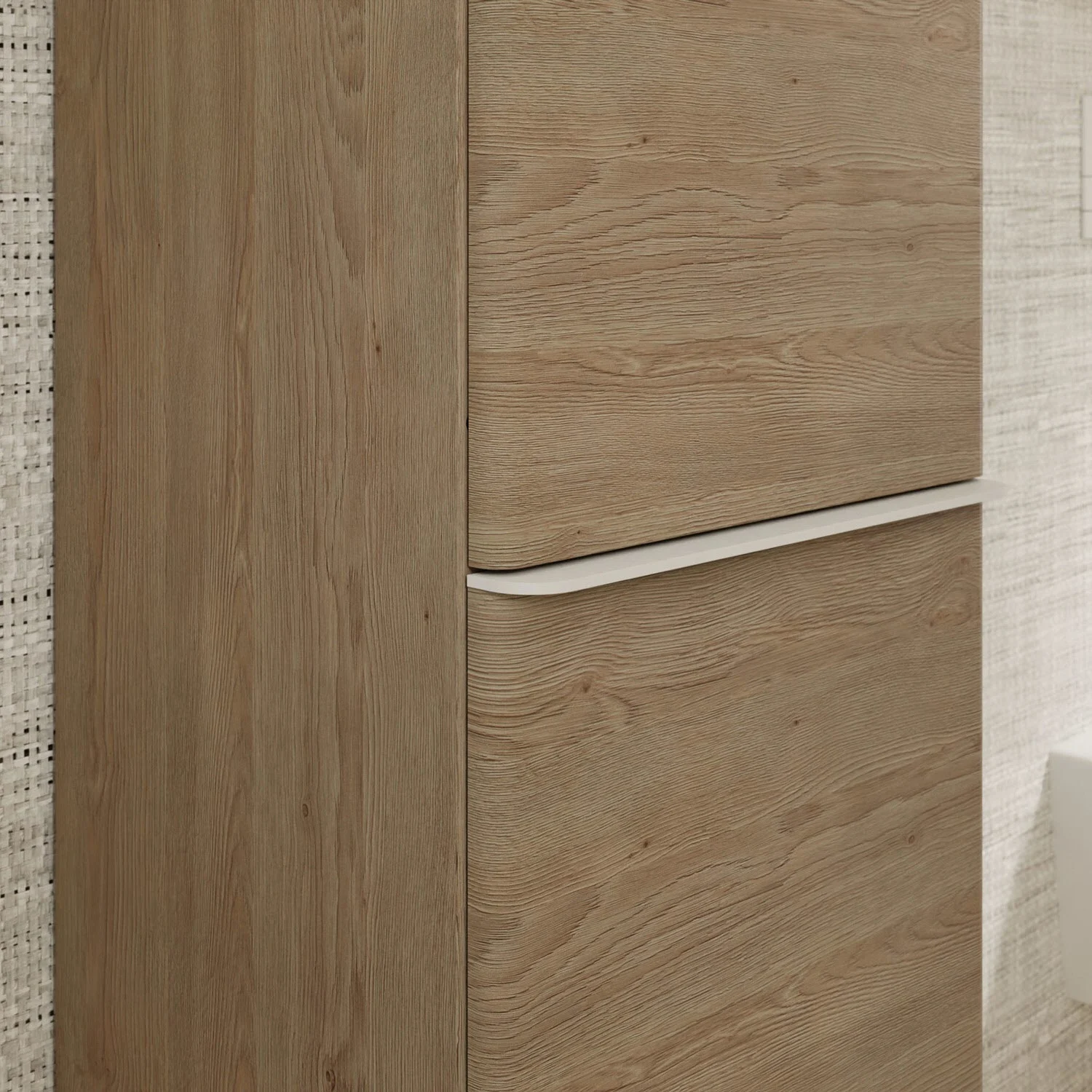 hansgrohe Xelu Q Hochschrank 40 x 165 cm, 2 Türen mit Anschlag rechts, Griff mattweiß Bild 3