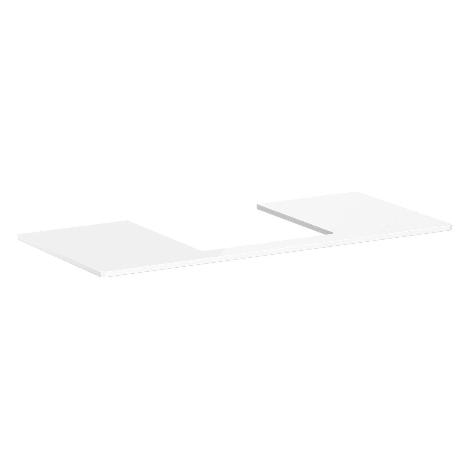 hansgrohe Xelu Q Konsole mit Ausschnitt mittig 118 x 55 cm, für Aufsatzwaschtisch geschliffen 50 x 48 cm