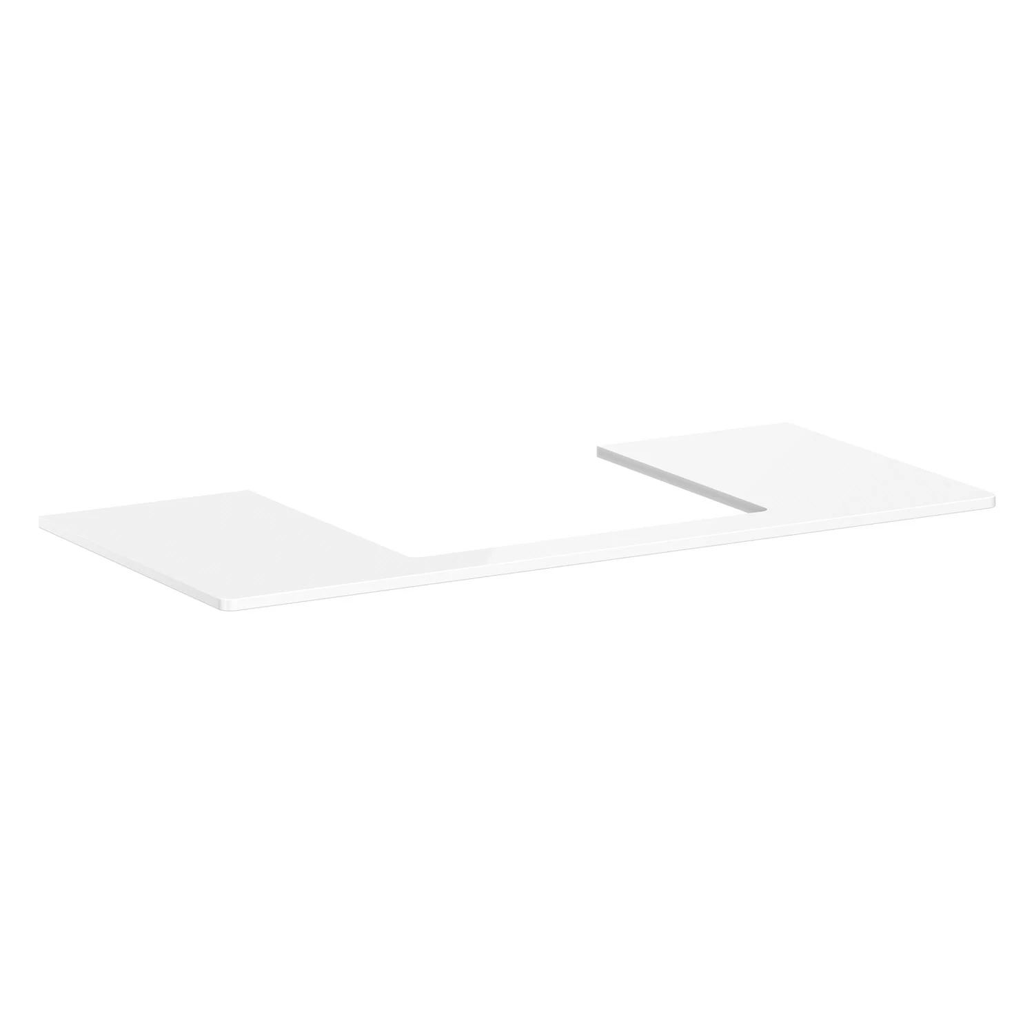 hansgrohe Xelu Q Konsole mit Ausschnitt mittig 118 x 55 cm, für Aufsatzwaschtisch geschliffen 60 x 48 cm