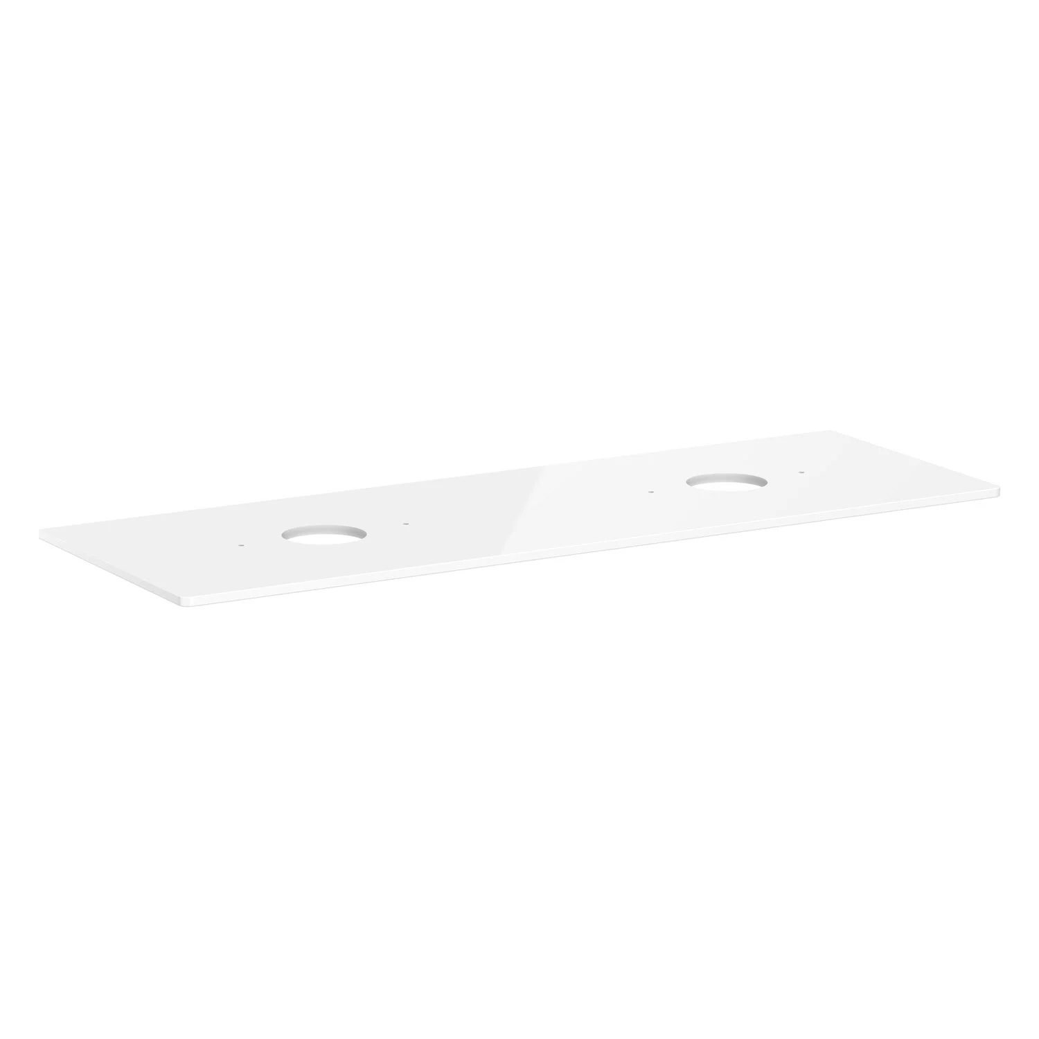 hansgrohe Xelu Q Konsole mit 2 Ausschnitten 156 x 55 cm, für Aufsatzwaschtisch ohne Hahnloch