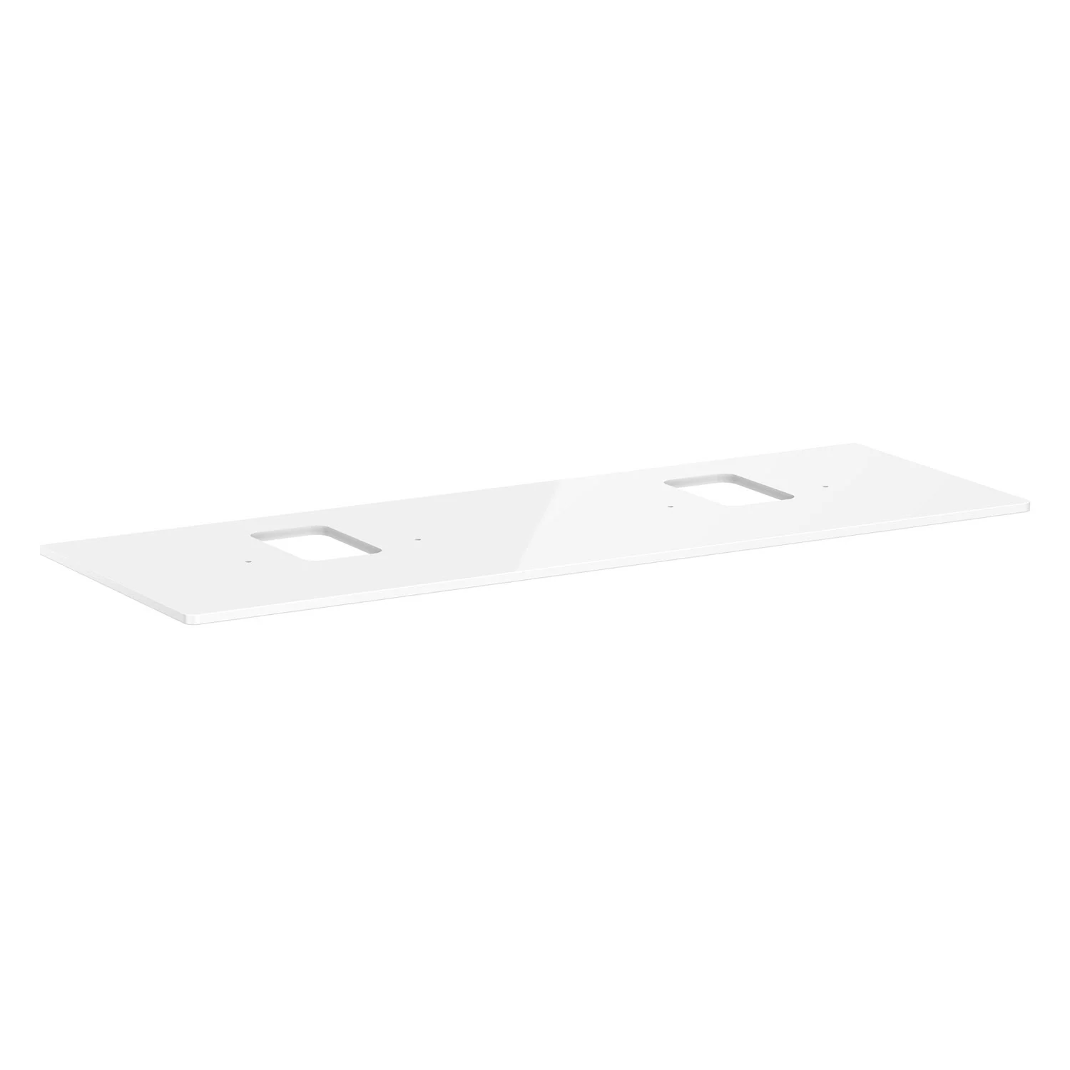 hansgrohe Xelu Q Konsole mit 2 Ausschnitten 156 x 55 cm, für Aufsatzwaschtisch mit Hahnloch