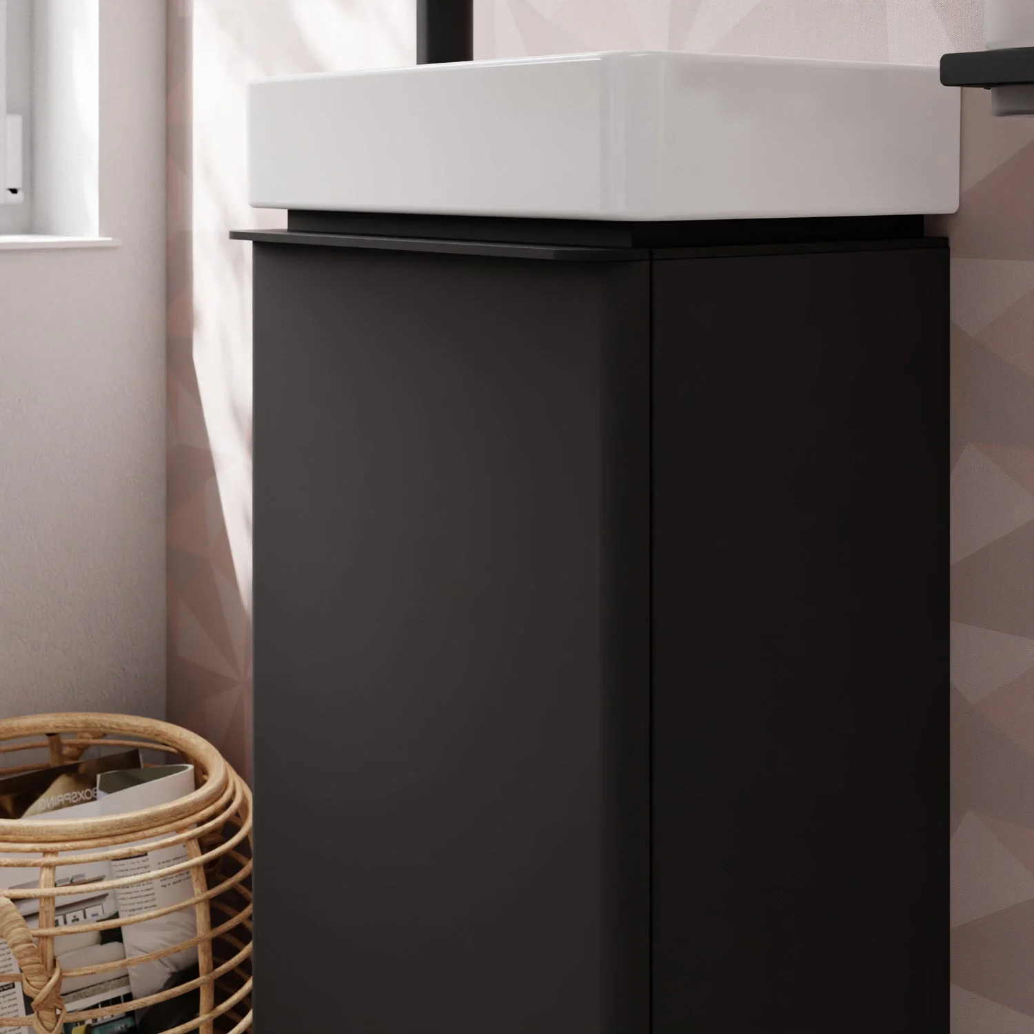 hansgrohe Xelu Q Waschtischunterschrank 34 x 60,5 cm, 1 Tür mit Anschlag links, Griff mattschwarz Bild 3
