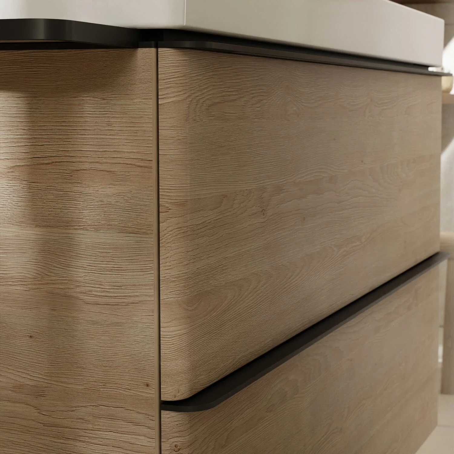 hansgrohe Xelu Q Waschtischunterschrank 98 x 60,5 cm, 2 Schubkästen, Griff mattschwarz Bild 3