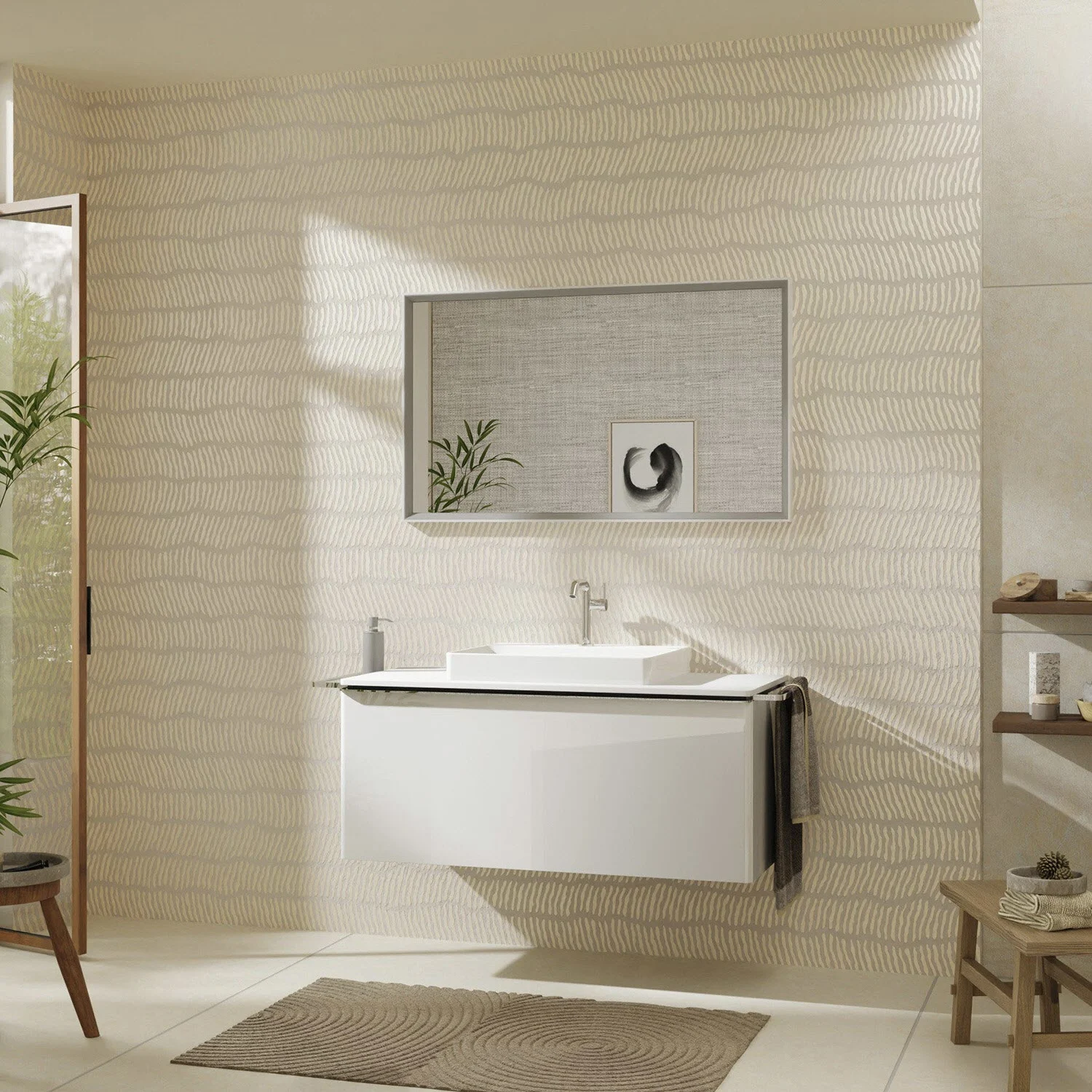 hansgrohe Xelu Q Waschtischunterschrank für Konsole 118 x 48,5 cm, 1 Schubkasten, Griff chrom Bild 7