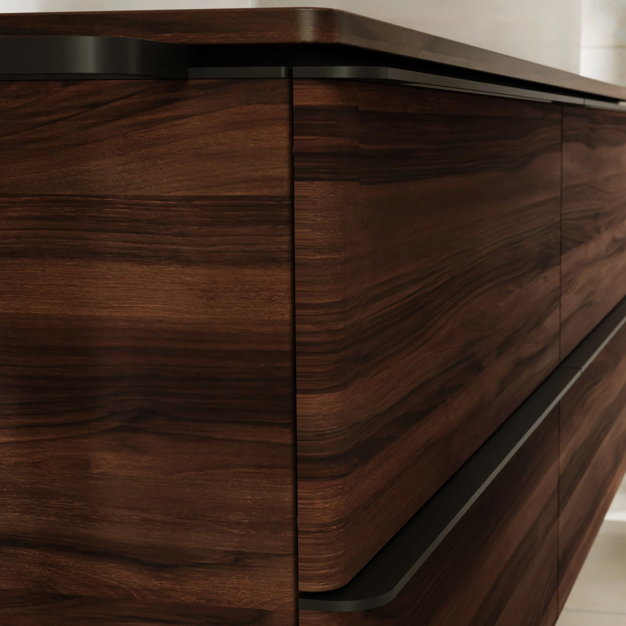 hansgrohe Xelu Q Waschtischunterschrank für Konsole 136 x 48,5 cm, 4 Schubkästen, Griff mattschwarz Bild 2