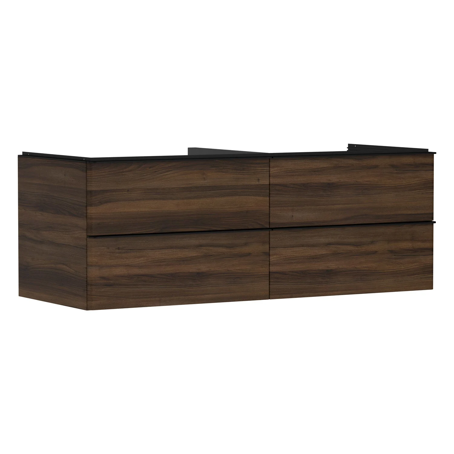 hansgrohe Xelu Q Waschtischunterschrank für Konsole 136 x 48,5 cm, 4 Schubkästen, Griff mattschwarz
