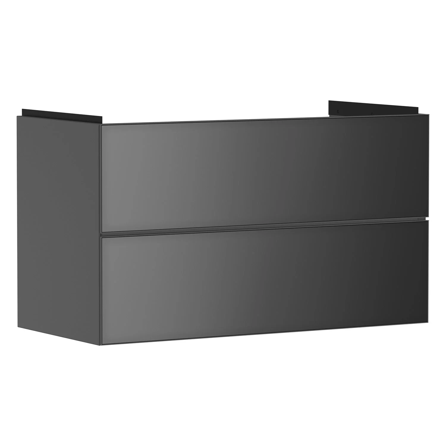 Szafka pod umywalkę widok z przodu czarna, hansgrohe