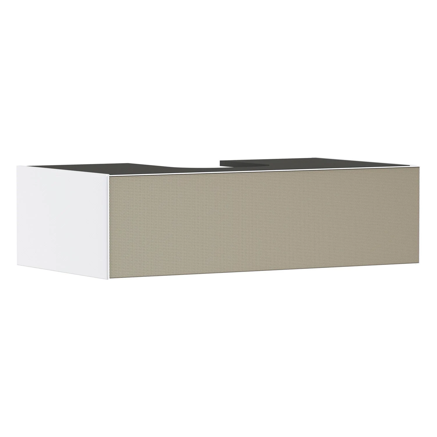 Szafka pod umywalkę widok z boku, beżowy front, hansgrohe