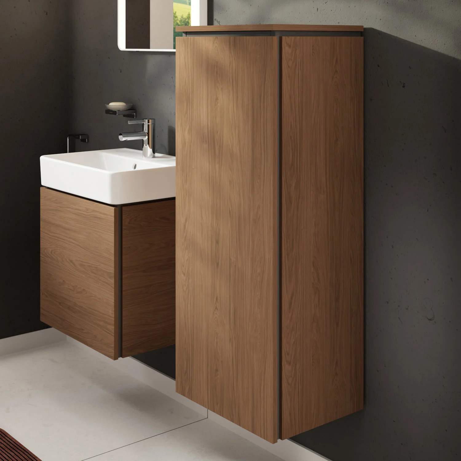 Szafka półwysoka Hansgrohe Xilesa E 40 x 35 x 106,5 cm z drzwiami otwieranymi na prawo