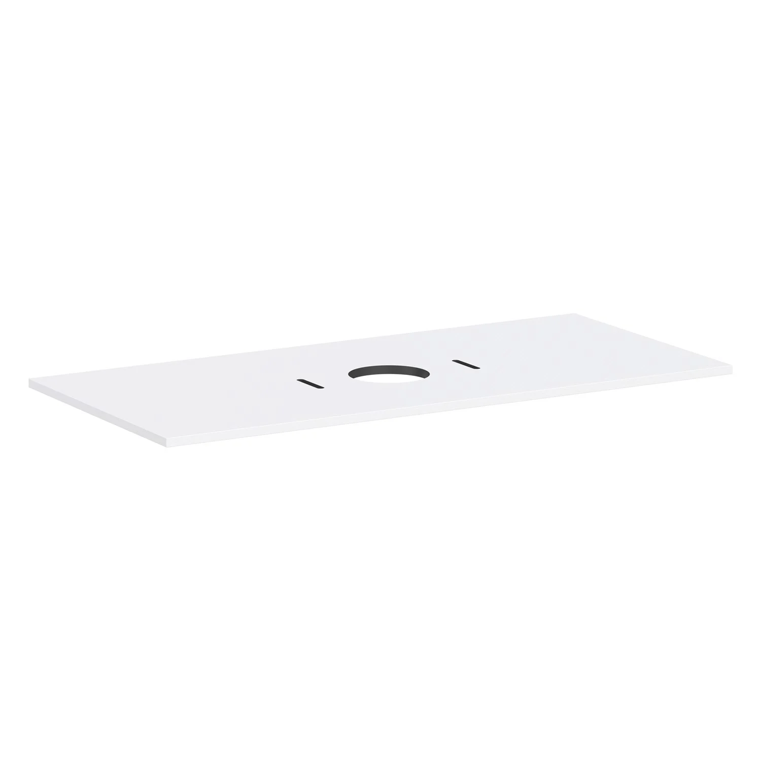 Konsola Hansgrohe Xilesa E 118 x 55 cm z okrągłym, centralnym wycięciem do umywalki nablatowej bez otworu na baterię