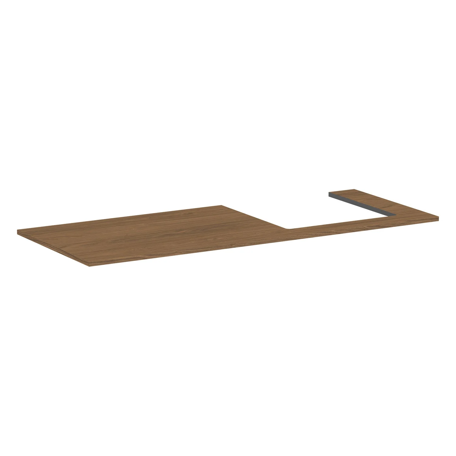 Konsola Hansgrohe Xilesa E 137,5 x 55 cm z prostokątnym wycięciem po prawej stronie do umywalki nablatowej, szlifowana