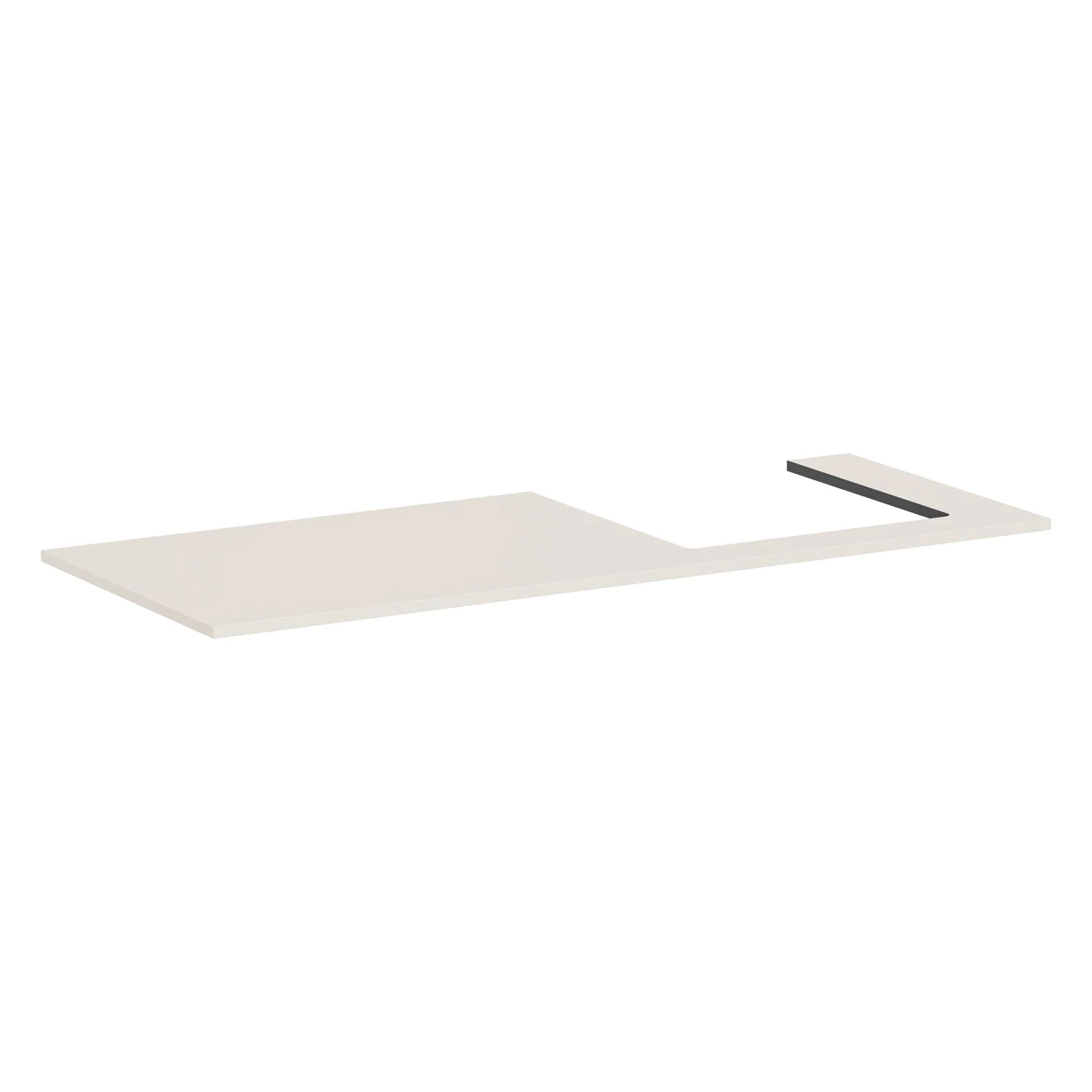 Konsola Hansgrohe Xilesa E 137,5 x 55 cm z prostokątnym wycięciem po prawej stronie do Umywalki nablatowej, szlifowana