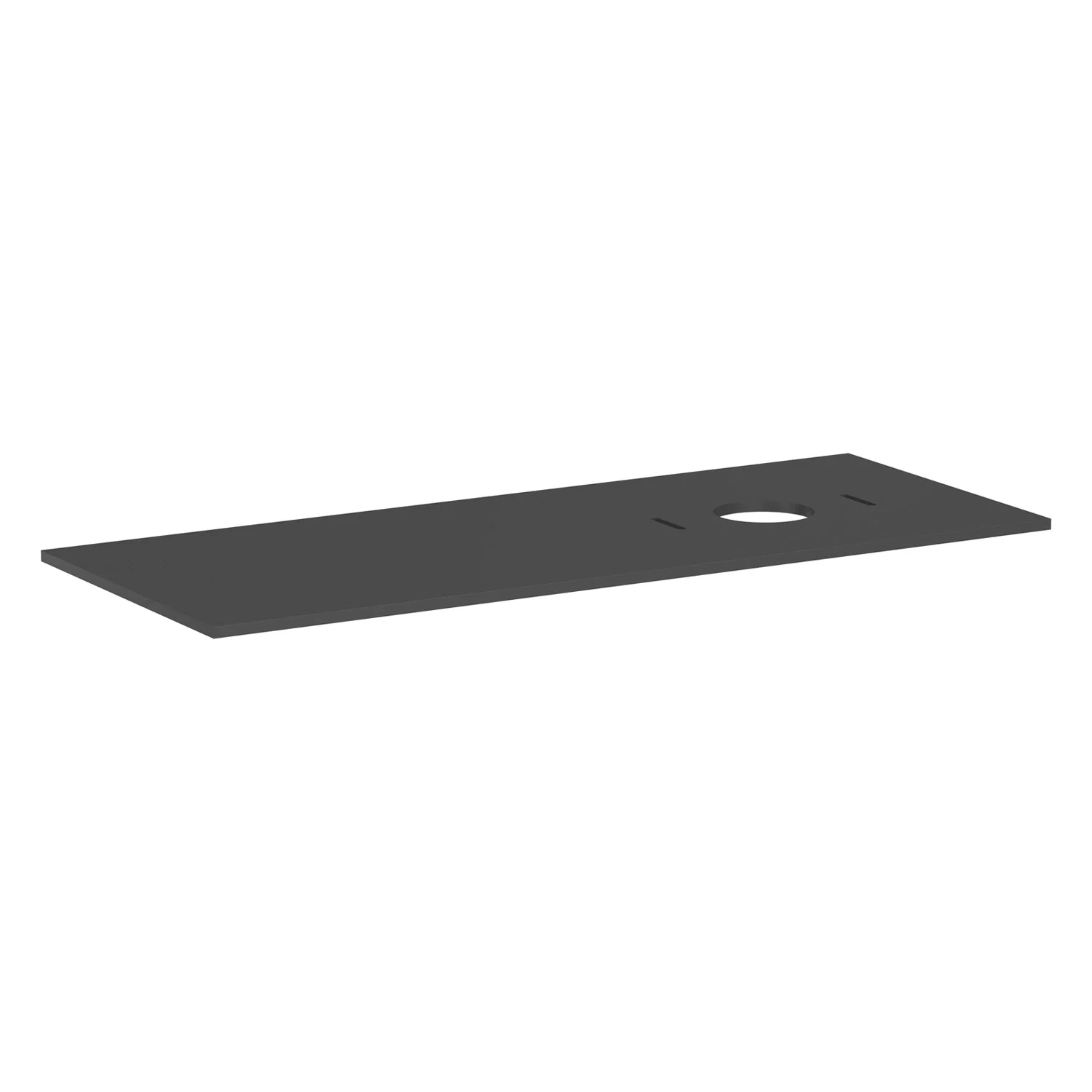 Konsola Hansgrohe Xilesa E 137,5 x 55 cm z okrągłym wycięciem po prawej stronie do umywalki nablatowej bez otworu na baterię