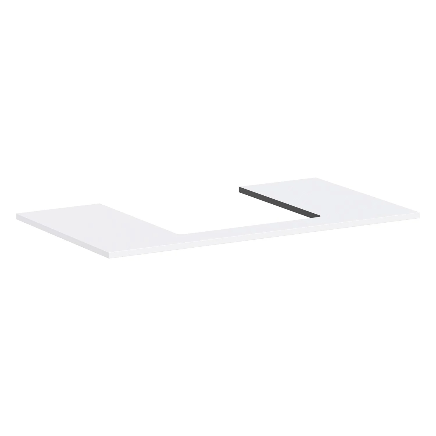 Konsola Hansgrohe Xilesa E 98 x 55 cm z prostokątnym wycięciem pośrodku, przeznaczona do Umywalki nablatowej, szlifowana