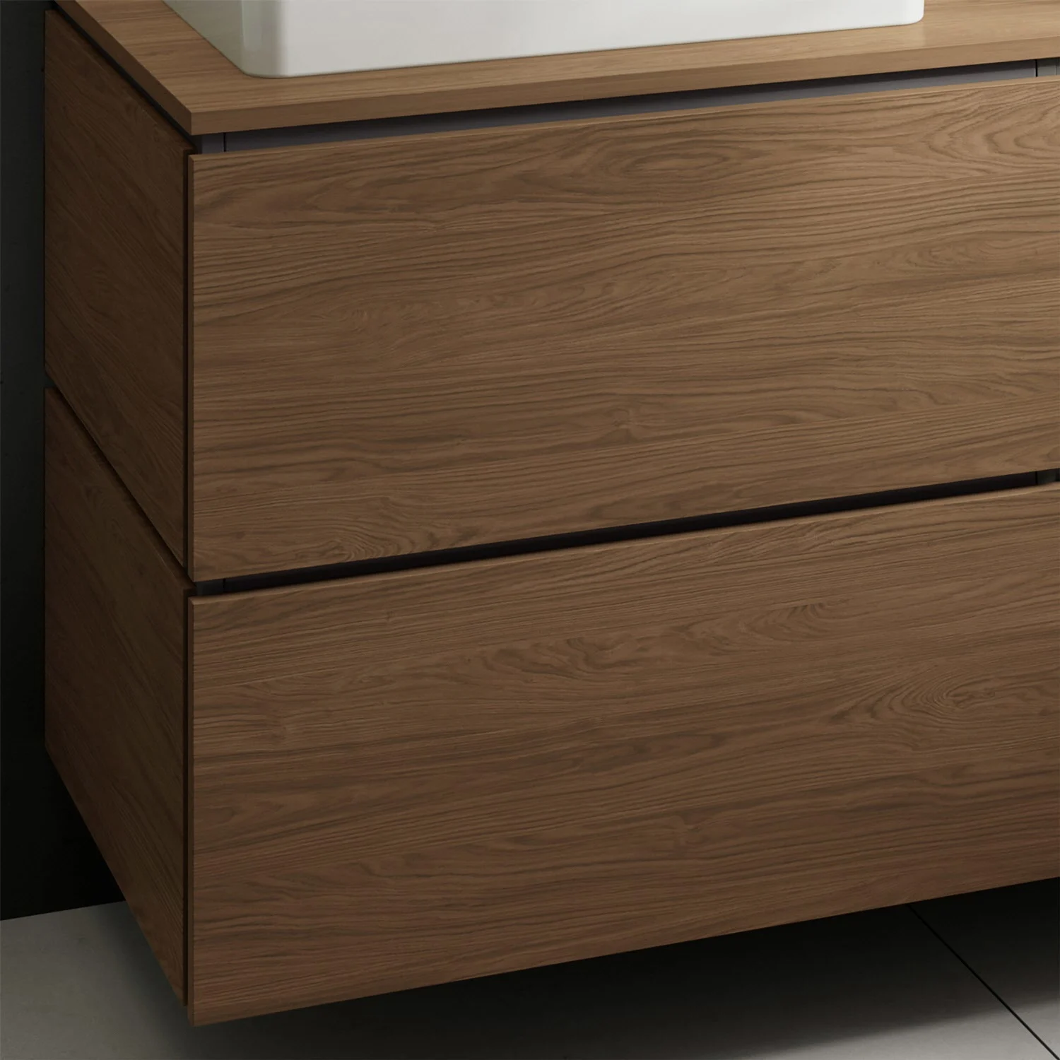 hansgrohe Xilesa E Waschtischunterschrank 118 cm mit 2 Auszügen und Push Open Funktion für Konsole mit Ausschnitt mittig Bild 3