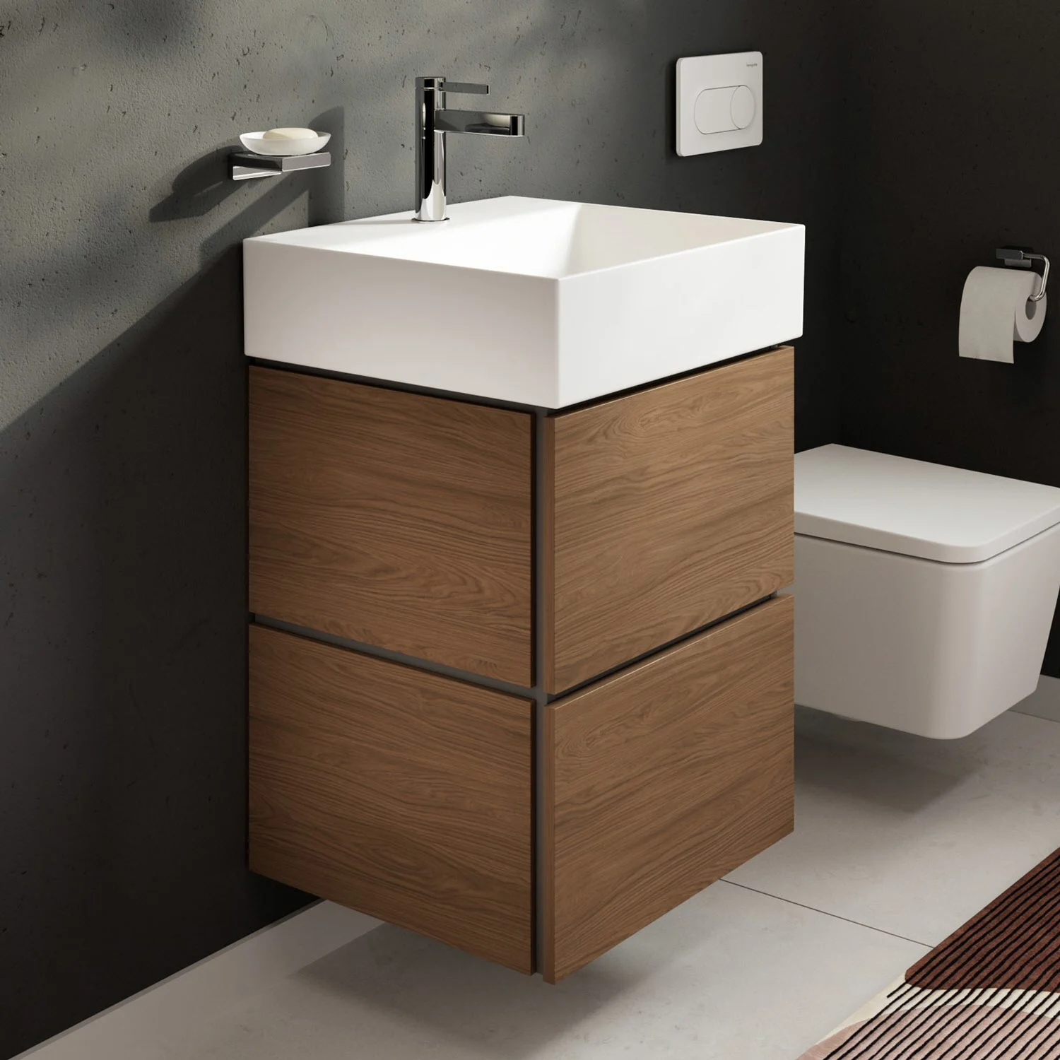 Szafka pod umywalkę Hansgrohe Xilesa E 48 cm z 2 szufladami