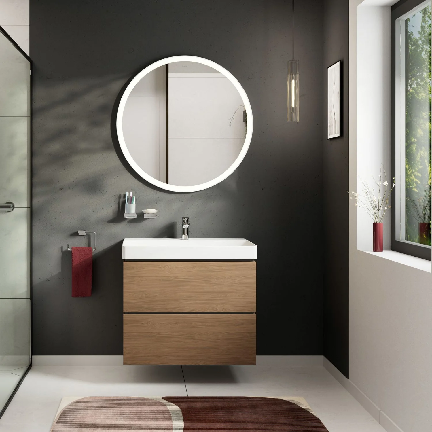 hansgrohe Xilesa E Waschtischunterschrank 78 cm mit 2 Auszügen Bild 8