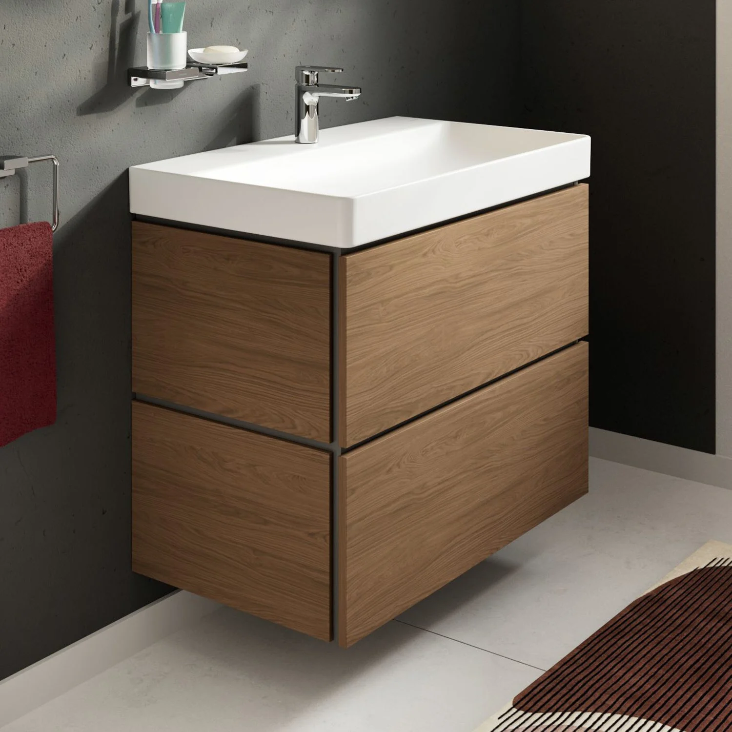 hansgrohe Xilesa E Waschtischunterschrank 78 cm mit 2 Auszügen