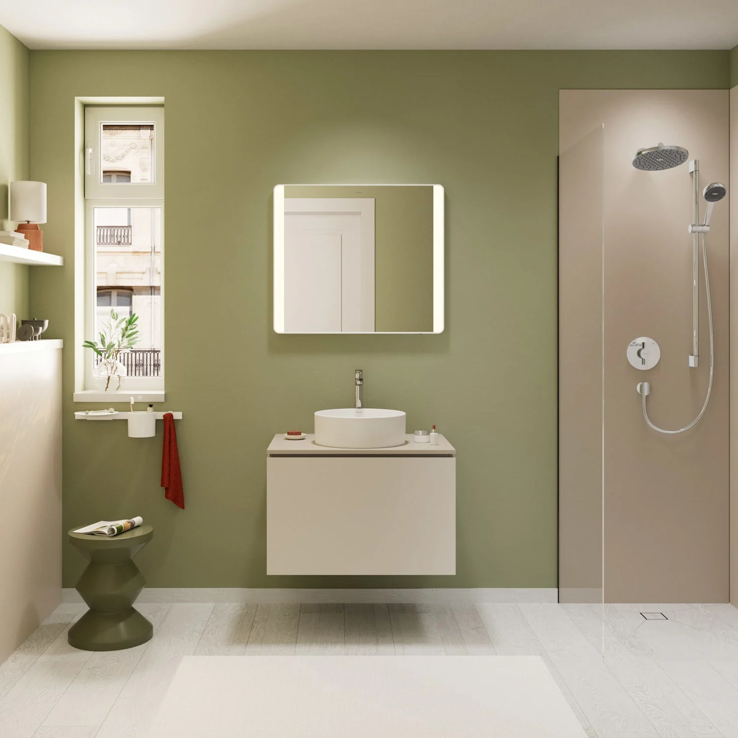 hansgrohe Xilesa E Waschtischunterschrank 78 cm mit 1 Auszug für Konsole mit Ausschnitt mittig Bild 5