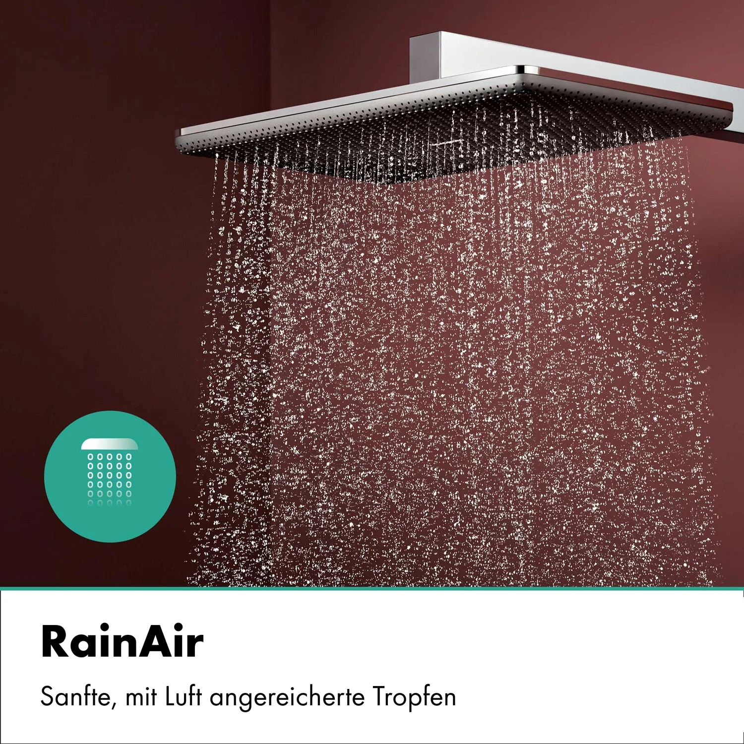 hansgrohe Raindance Alive Q 210/340 1 jet Duschsystem, Kopfbrause softcube Bild 3