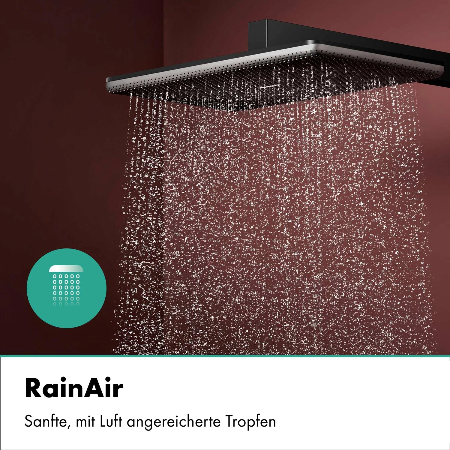 hansgrohe Raindance Alive Q 210/340 1 jet Duschsystem, Kopfbrause softcube Bild 3