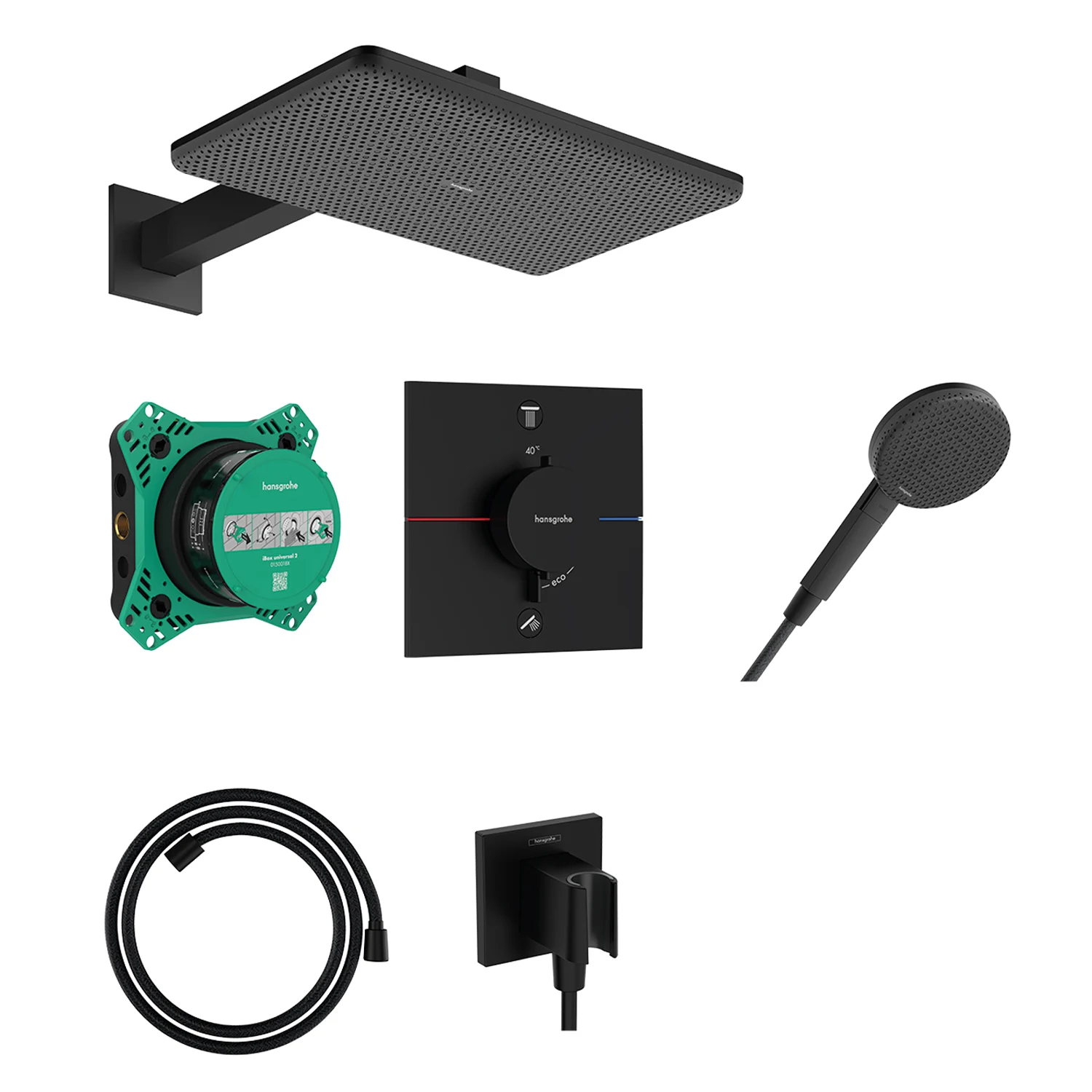 hansgrohe Raindance Alive Q 210/340 1 jet Duschsystem, Kopfbrause softcube Bild 2
