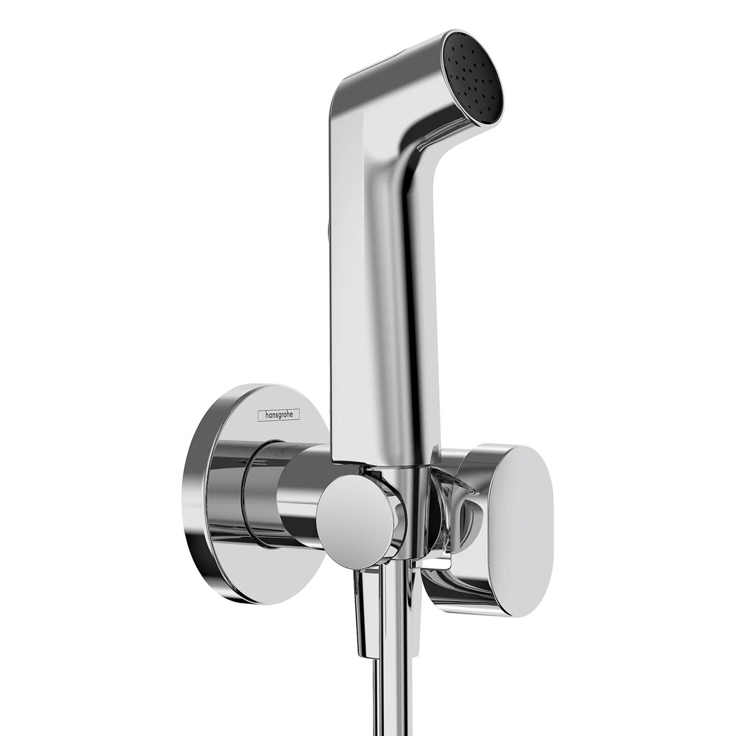hansgrohe Bidette Handbrause 1jet S EcoSmart für Warmwasser mit Brausehalter und Brauseschlauch 125 cm
