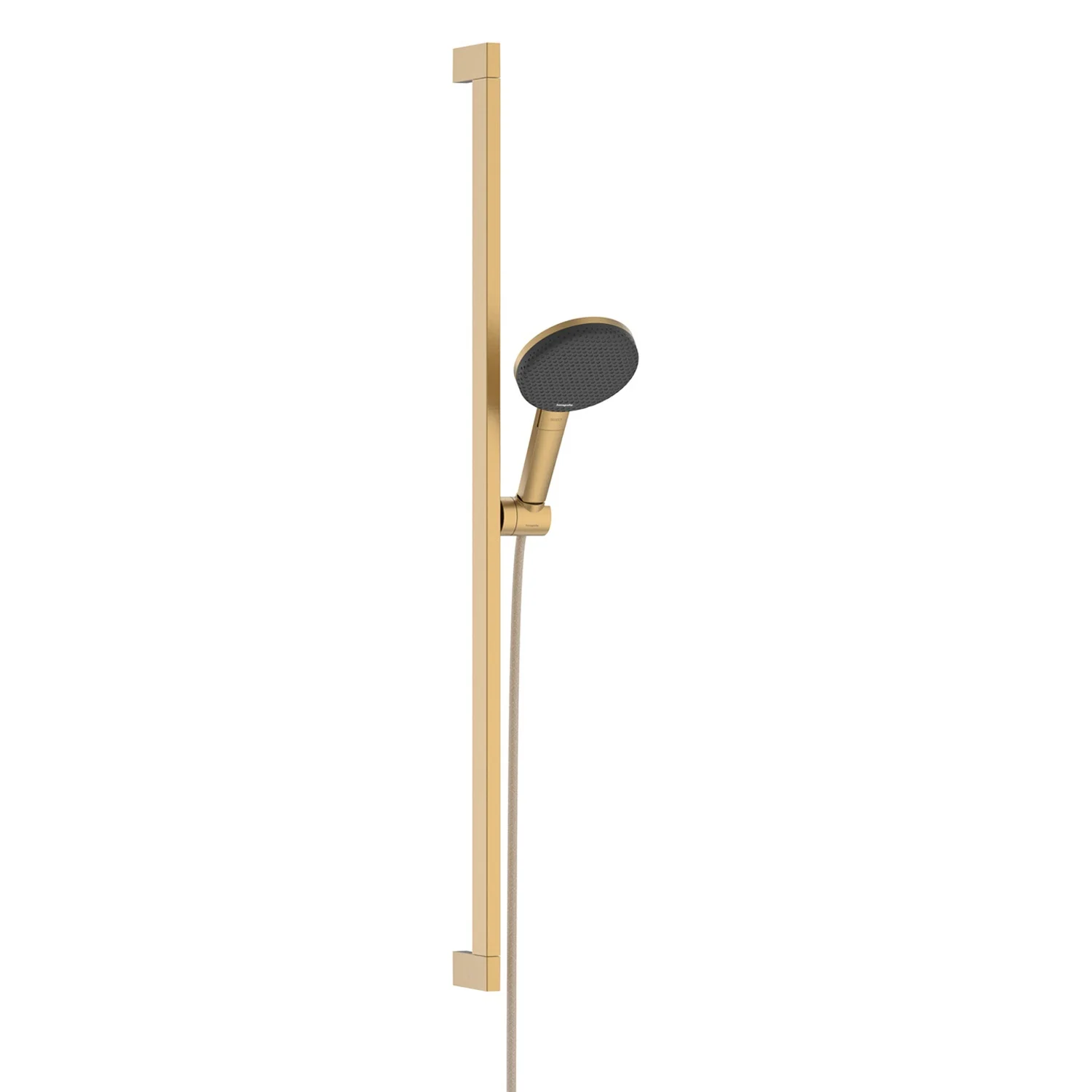 Zestaw prysznicowy Hansgrohe Raindance Alive Select S 125 3jet EcoSmart z drążkiem prysznicowym Unica E Puro o długości 90 cm i uchwytem prysznicowym Easy Slide