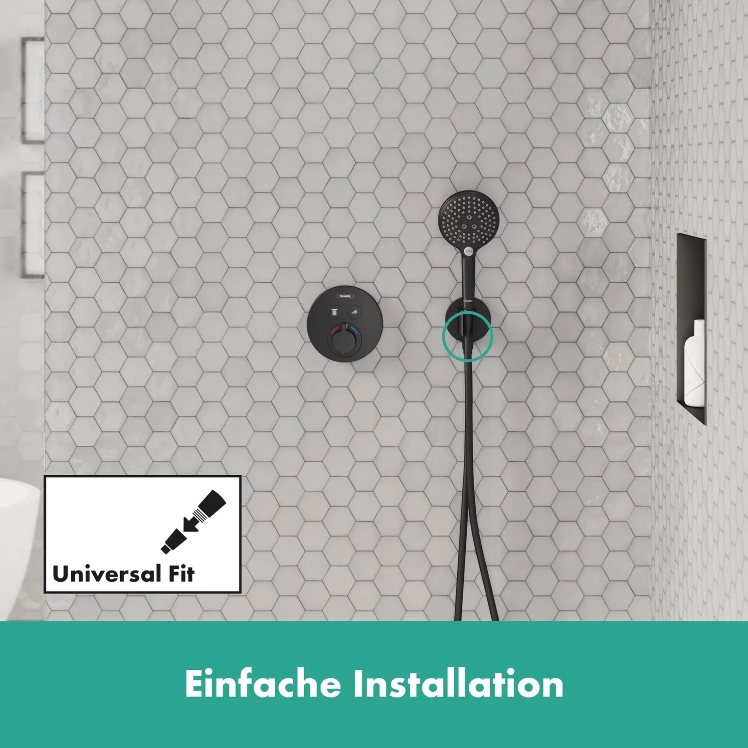 hansgrohe Fixfit S Wandanschluß mit Duschkopfhalterung Bild 3