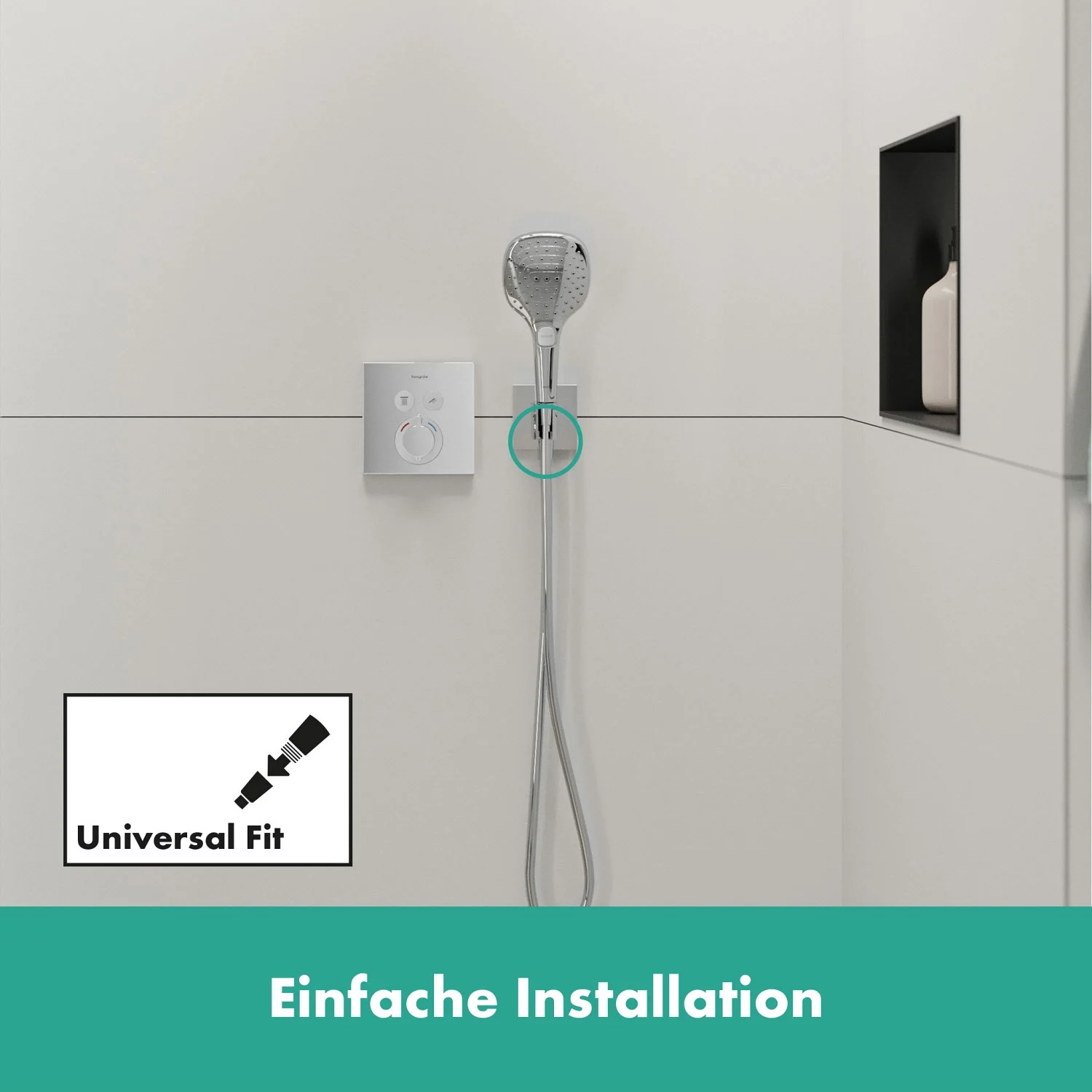 hansgrohe Fixfit E Wandanschluß mit Duschkopfhalterung Bild 2