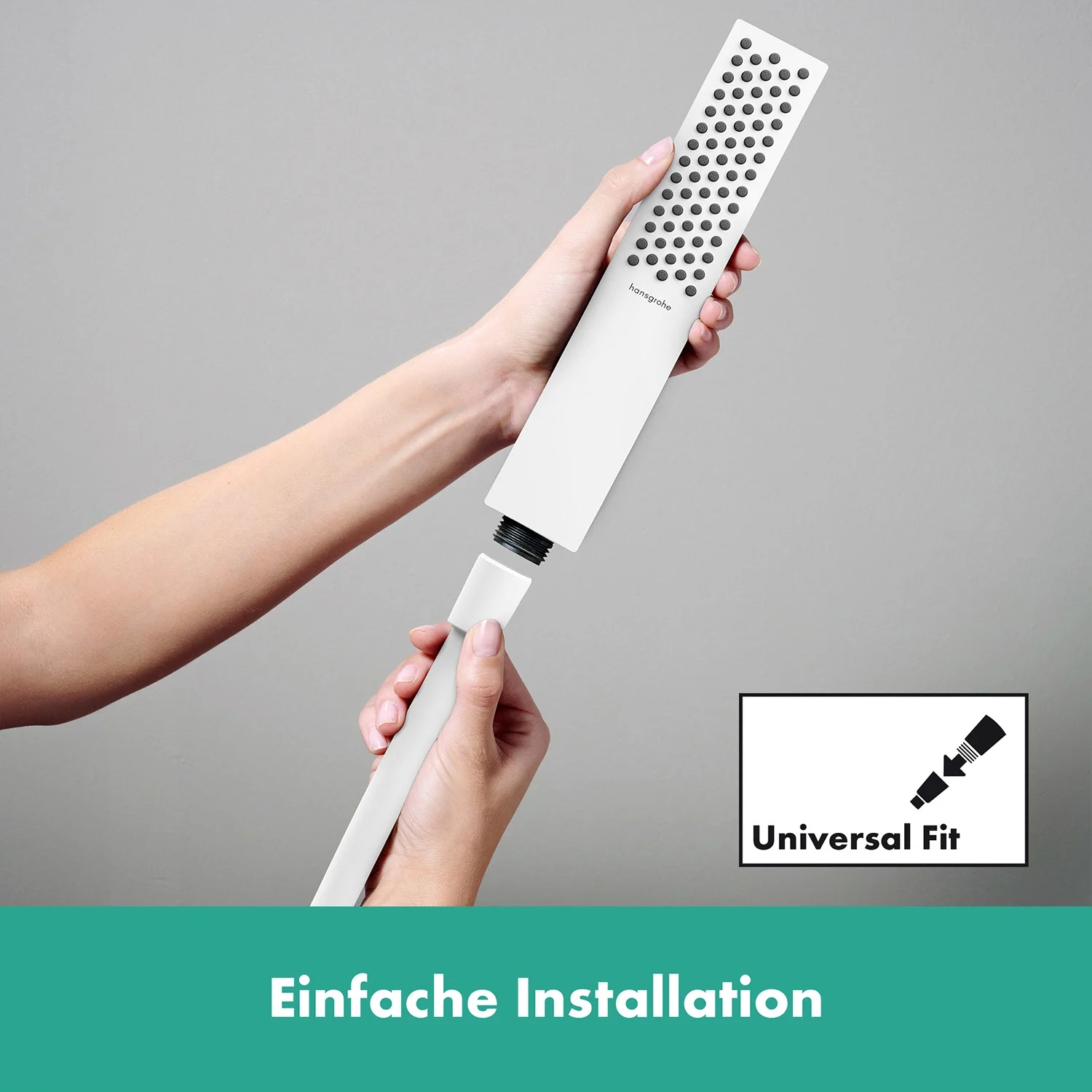 hansgrohe Unica Pulsify Brausestange 65 cm mit Halter und Brauseschlauch Bild 2