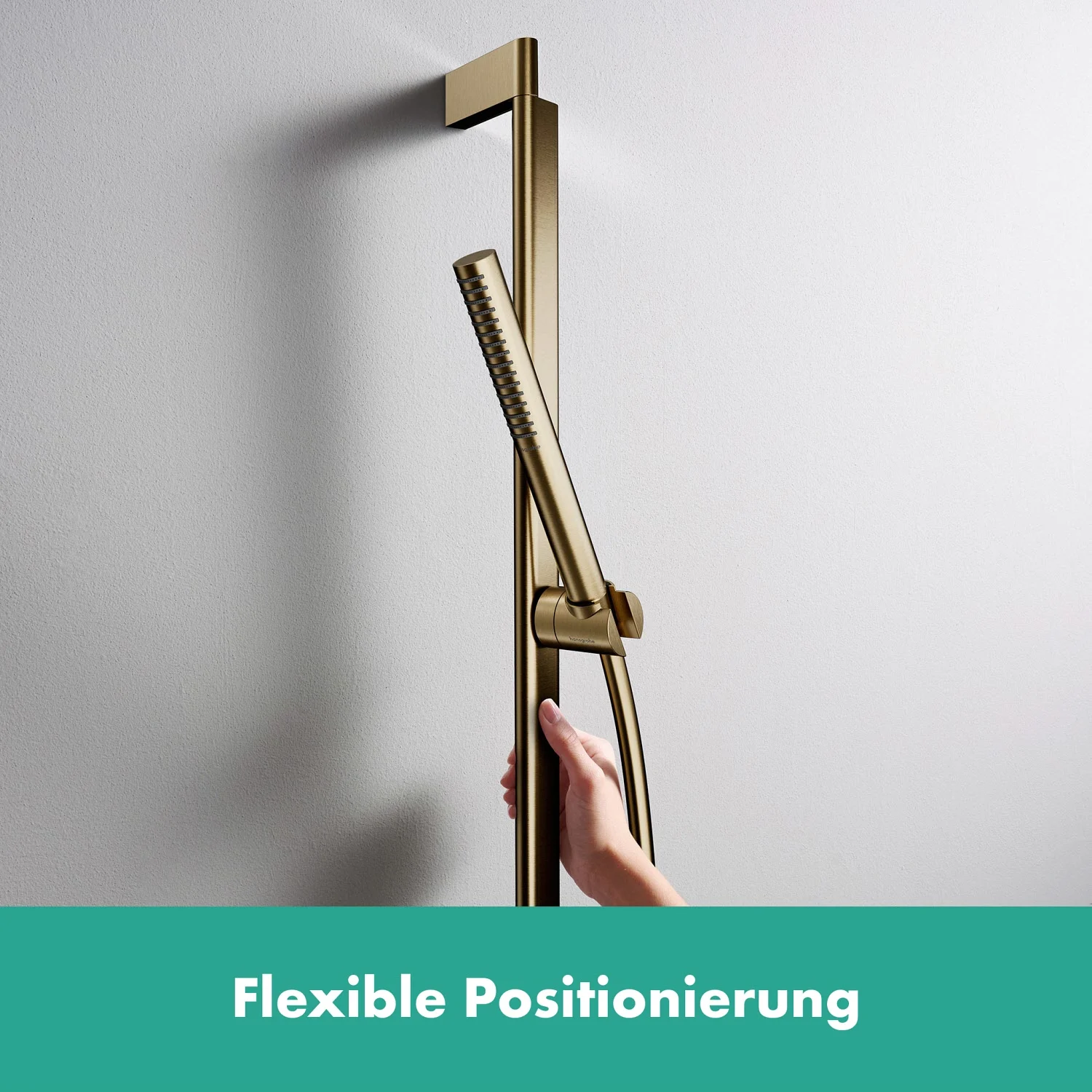 hansgrohe Unica S Puro Brausenstange 90 cm mit Easy Slide Duschkopfhalter und Duschschlauch 160 cm Bild 5