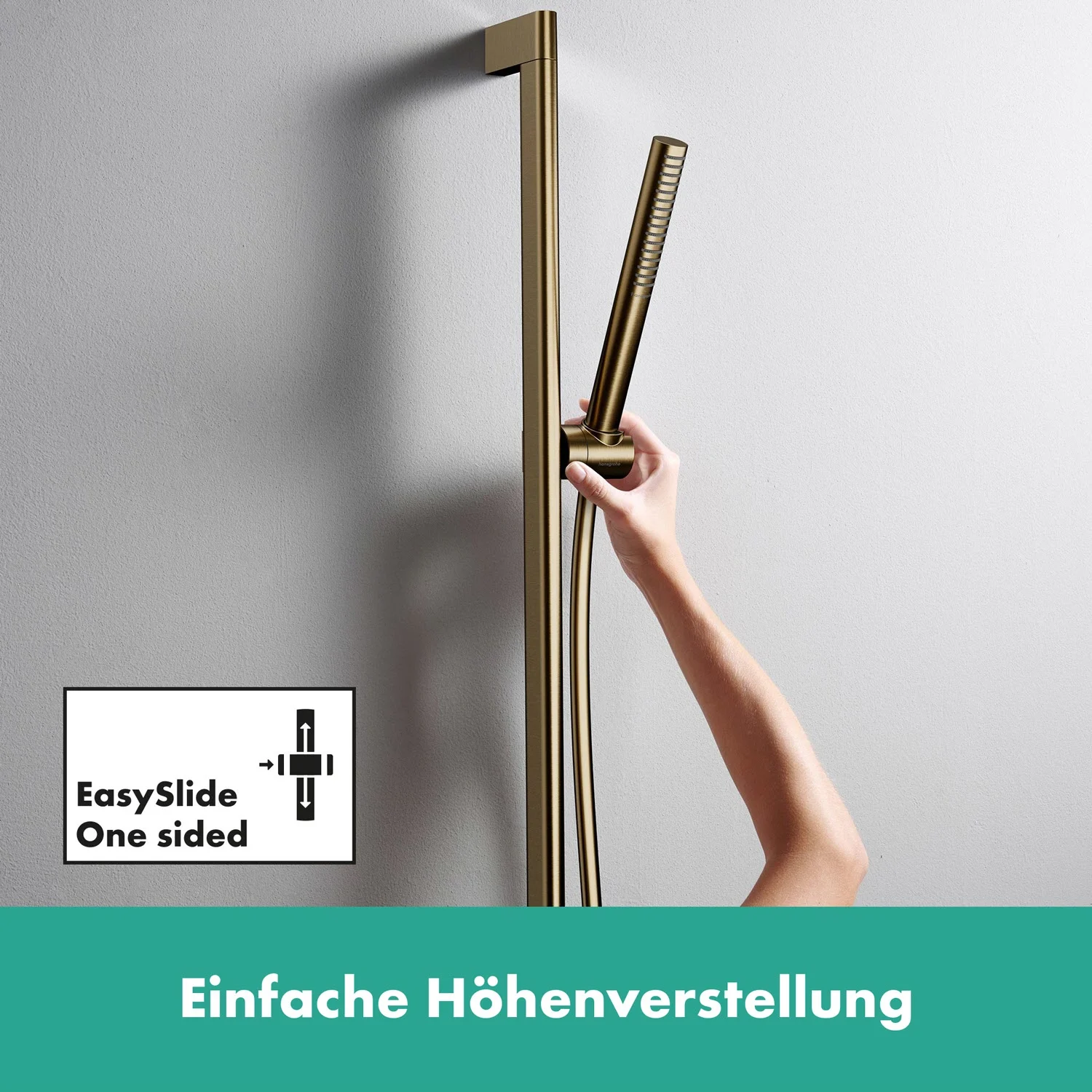 hansgrohe Unica S Puro Brausenstange 90 cm mit Easy Slide Duschkopfhalter und Duschschlauch 160 cm Bild 6