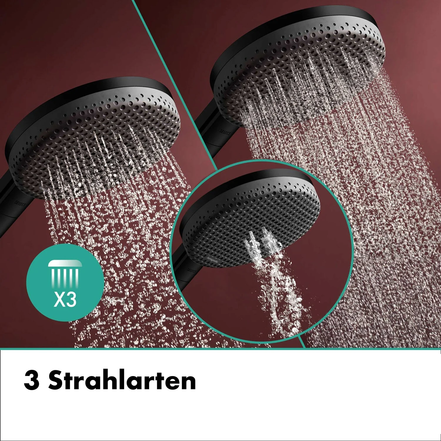 hansgrohe Raindance Alive Select S Handbrause 125 3 Strahlarten Bild 10