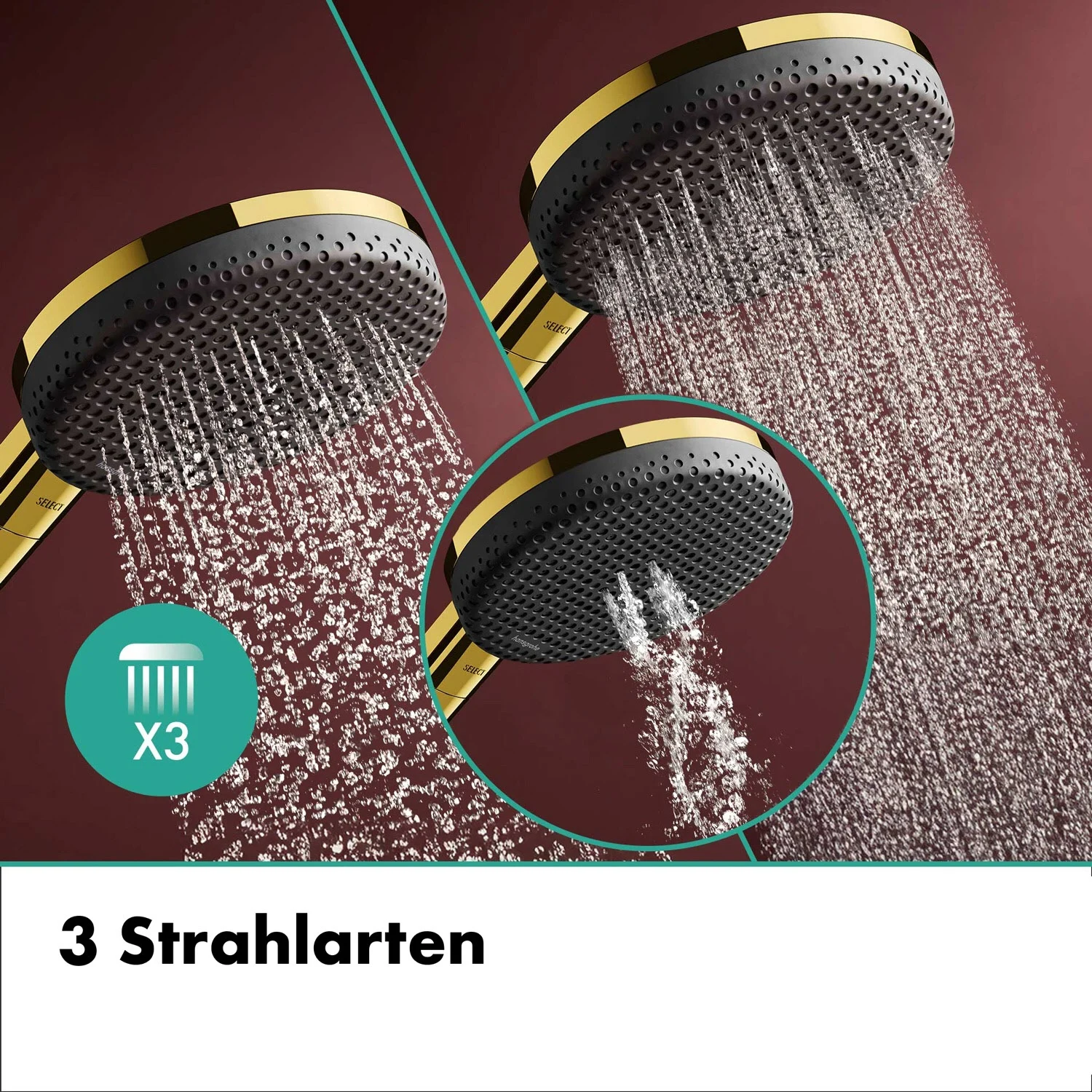 hansgrohe Raindance Alive Select S Handbrause 125 3 Strahlarten Bild 8
