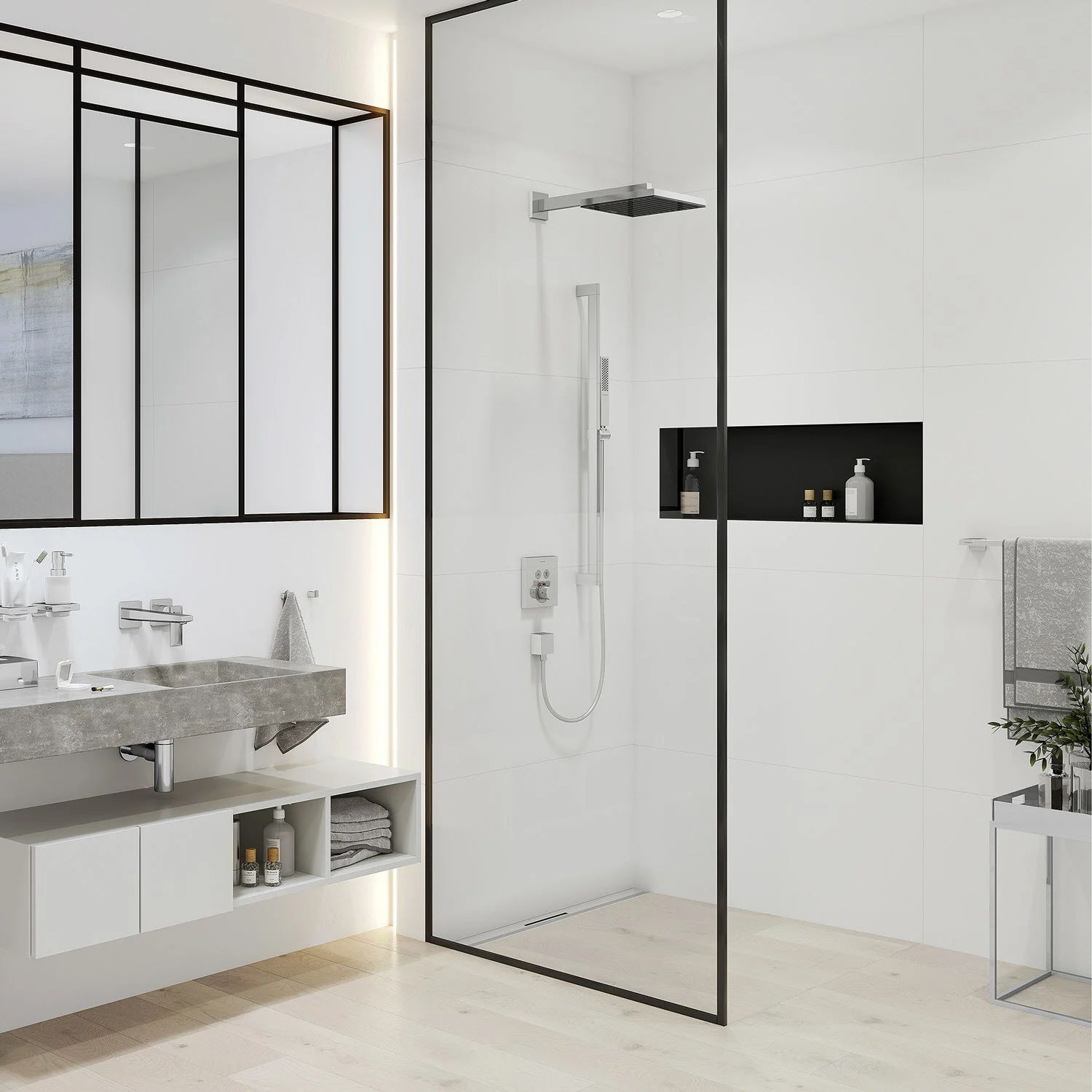 hansgrohe Pulsify E Kopfbrause 260 1 Strahlart EcoSmart+, eckig Bild 4